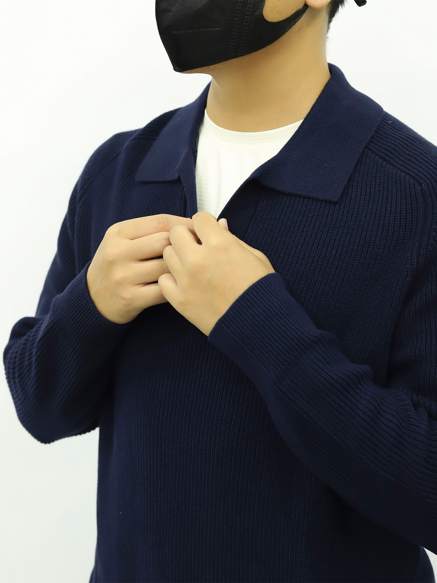 PRADA polo毛衫 藏青色