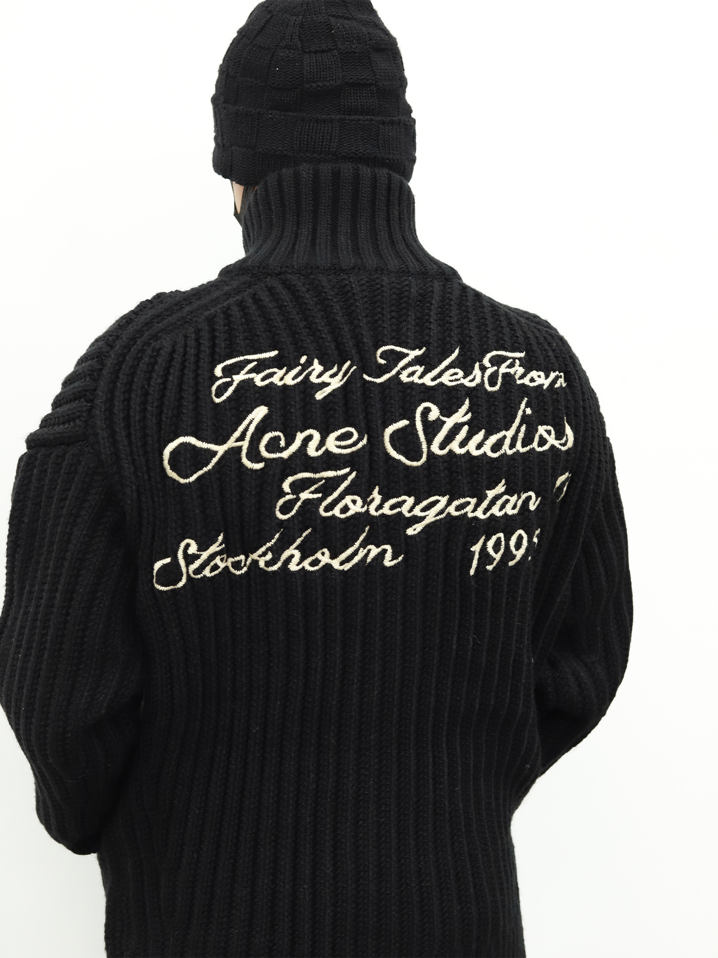 Acne Studios针织毛衣拉链外套 黑色