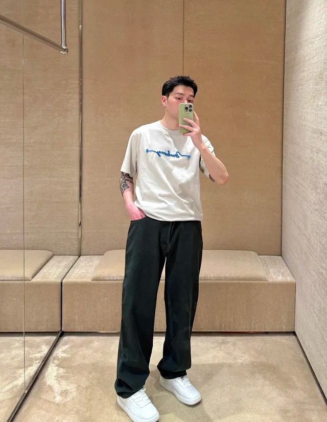 Item ID 9012 BBR SS25 letter printed round neck short sleeved shirt