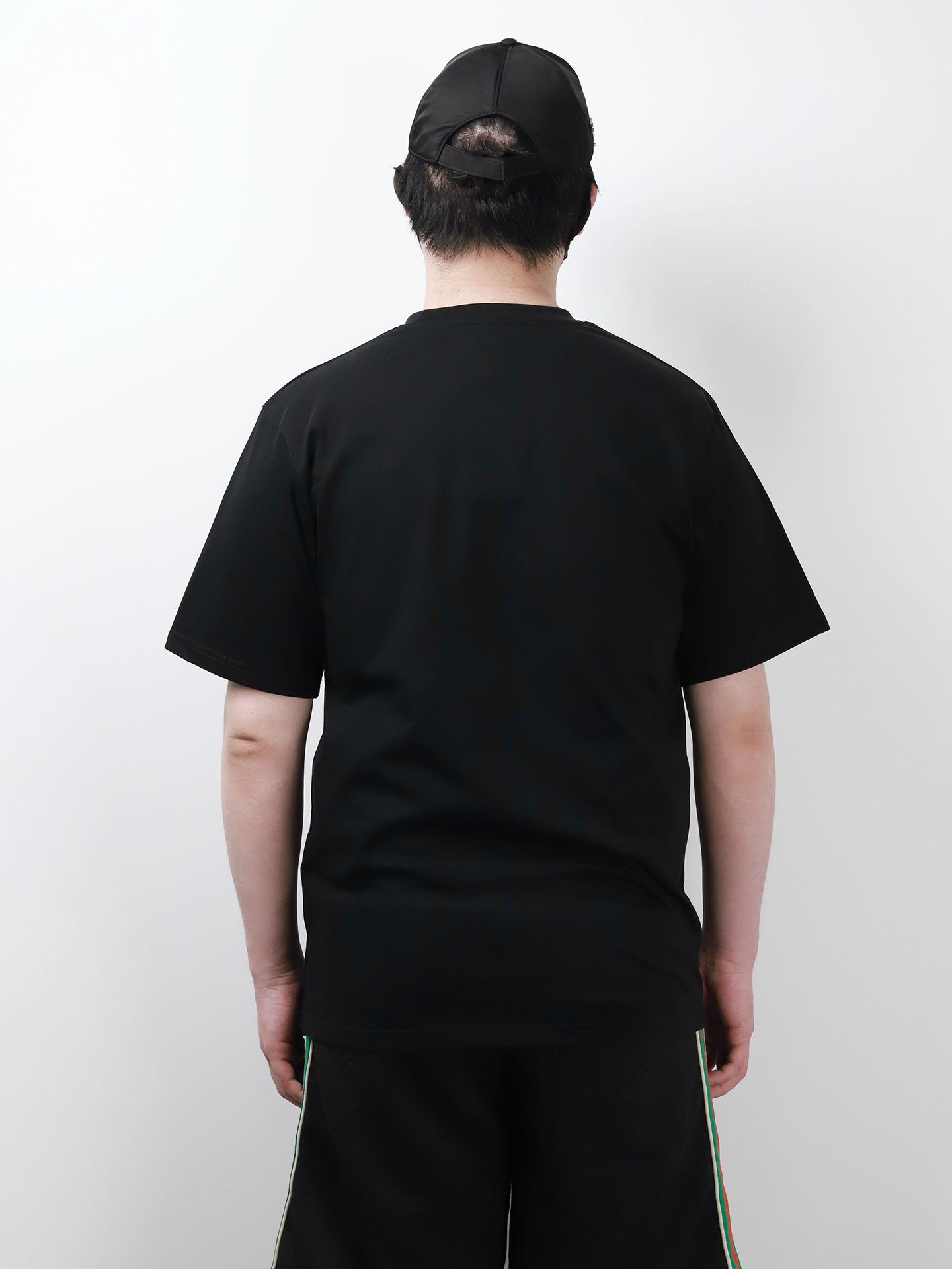 Herms leather label embroidered tee