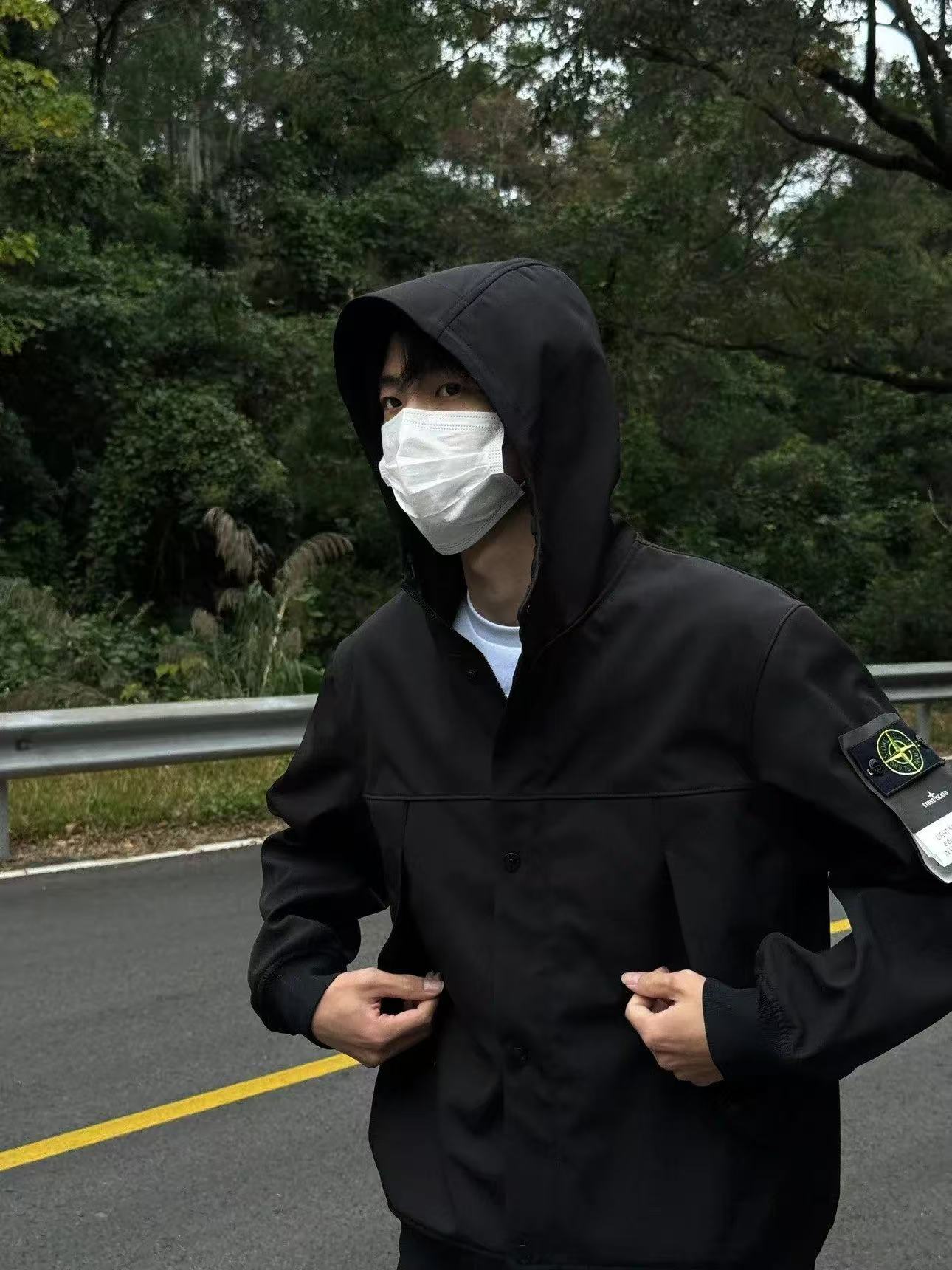 stone island冲锋夹克 黑色