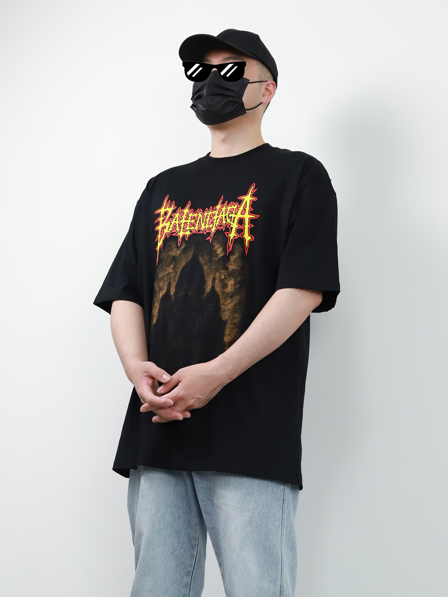 【Kornit printed】BLCG flame castle T-shirt