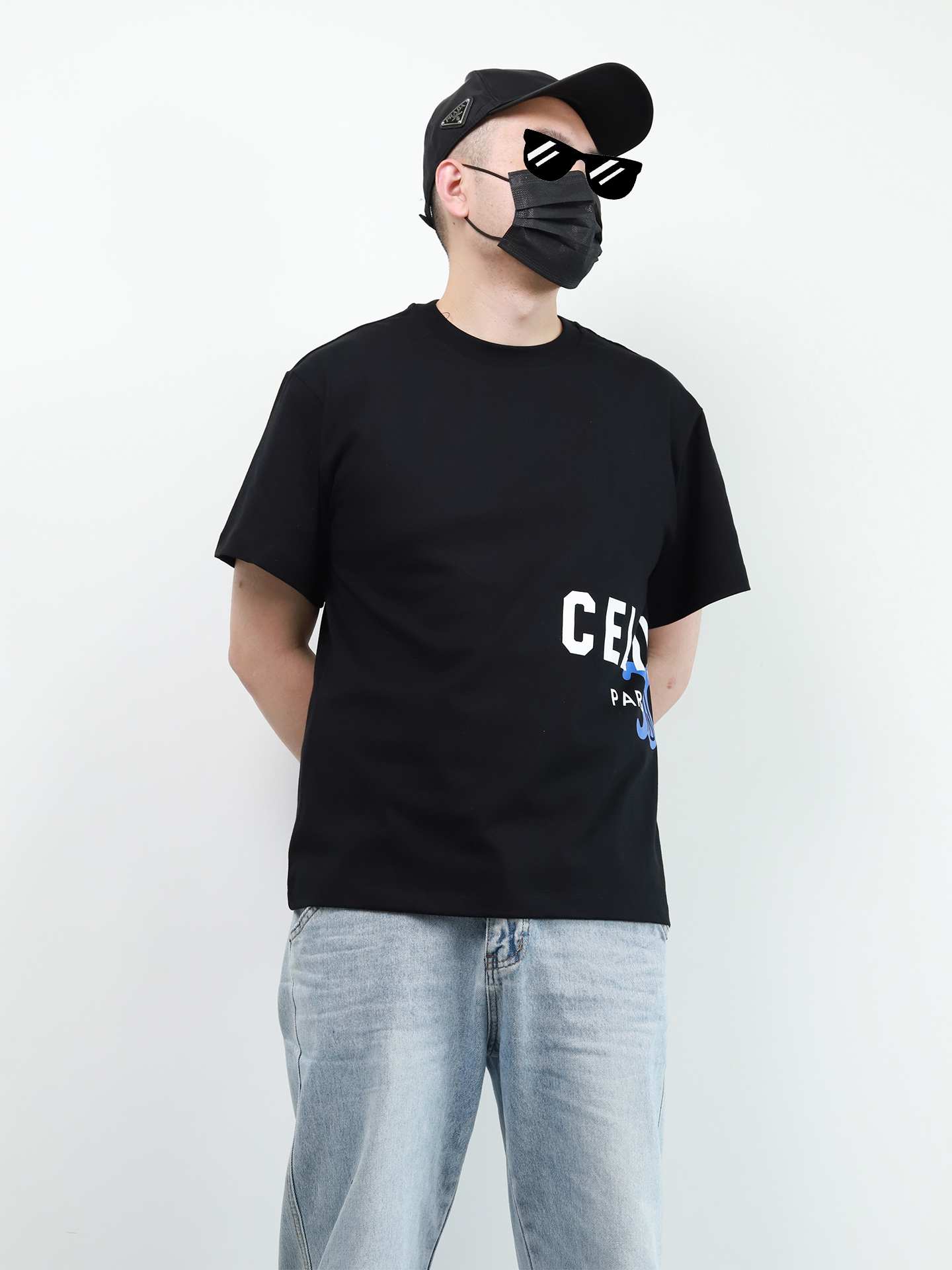 CE Blue print tee
