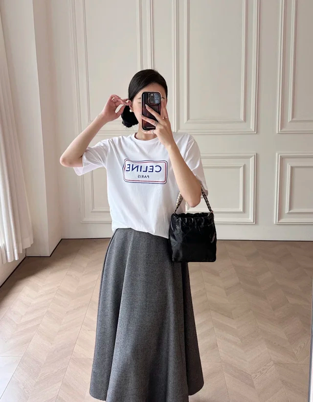 Item ID 9046 CE Imported Water based Adhesive Loose Cotton Knitted Printed Shoulder Sleeve T-shirt