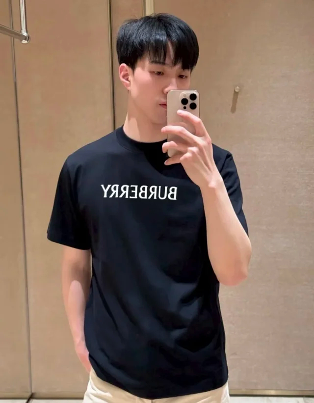 Item ID 9081 BBR special adhesive printing high volume coating round neck pullover logo slim fit T-shirt
