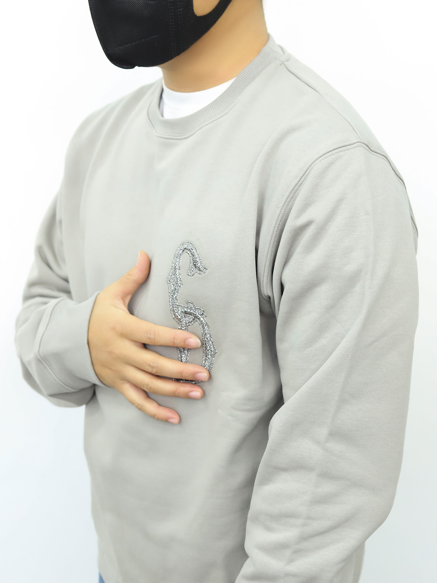 Dior CD字母圆领卫衣 灰色