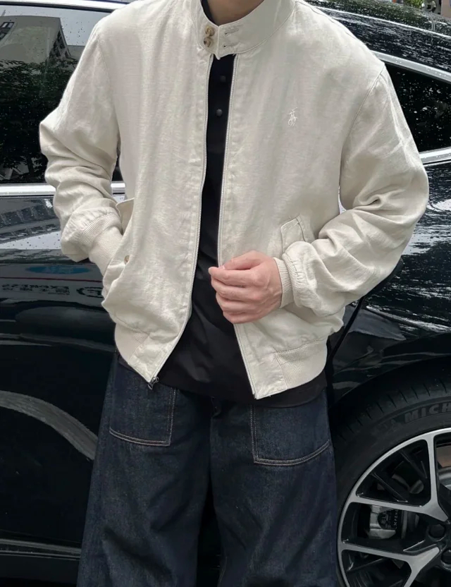 Item ID 9122 Ralph Bedford Linen Long Sleeve Zipper Jacket Standard Edition for Men