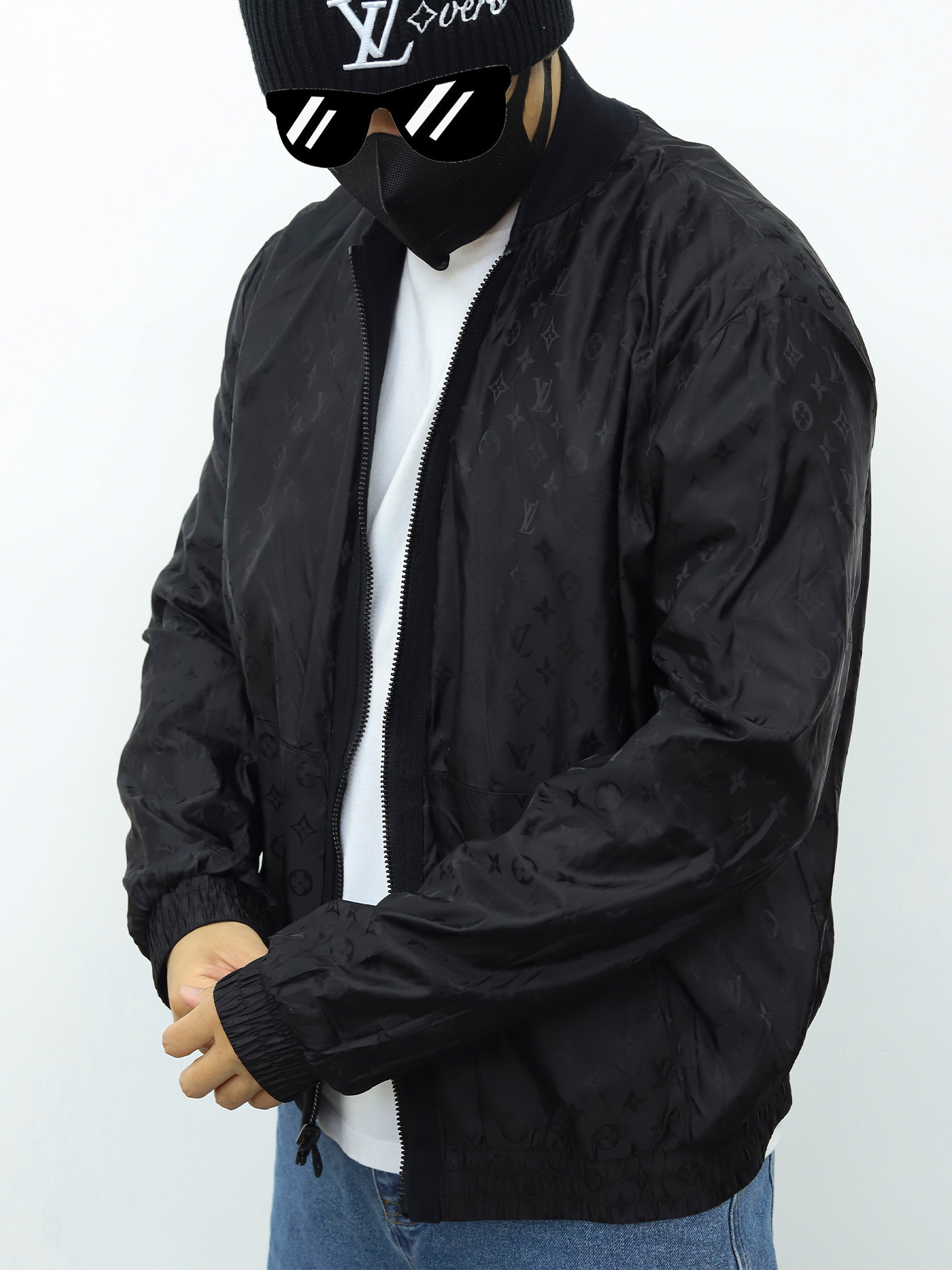 LV两面穿拉链夹克 白色