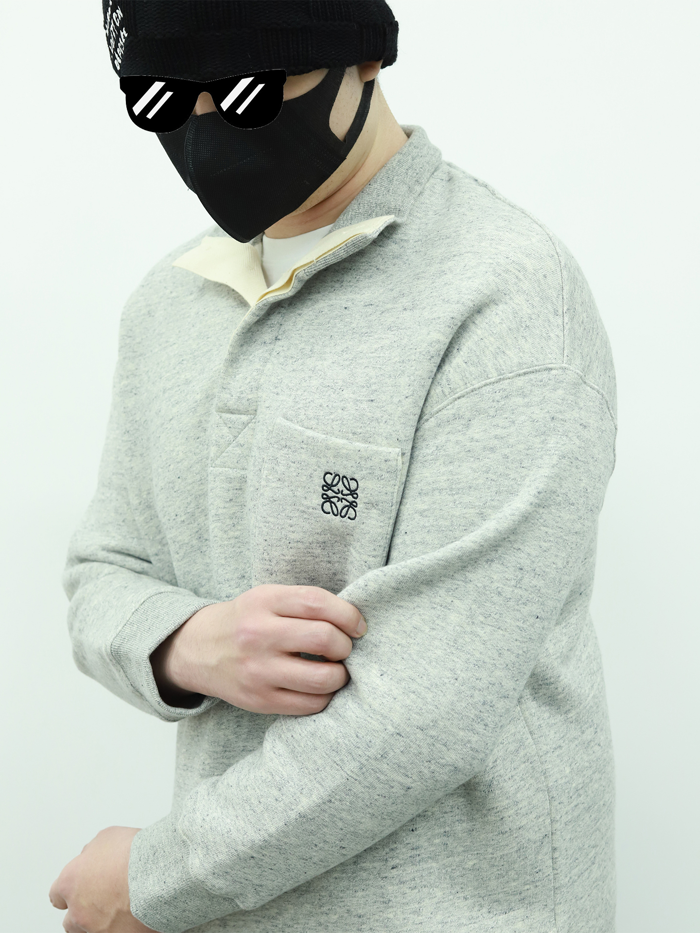 Loe High-neck fleece sweater