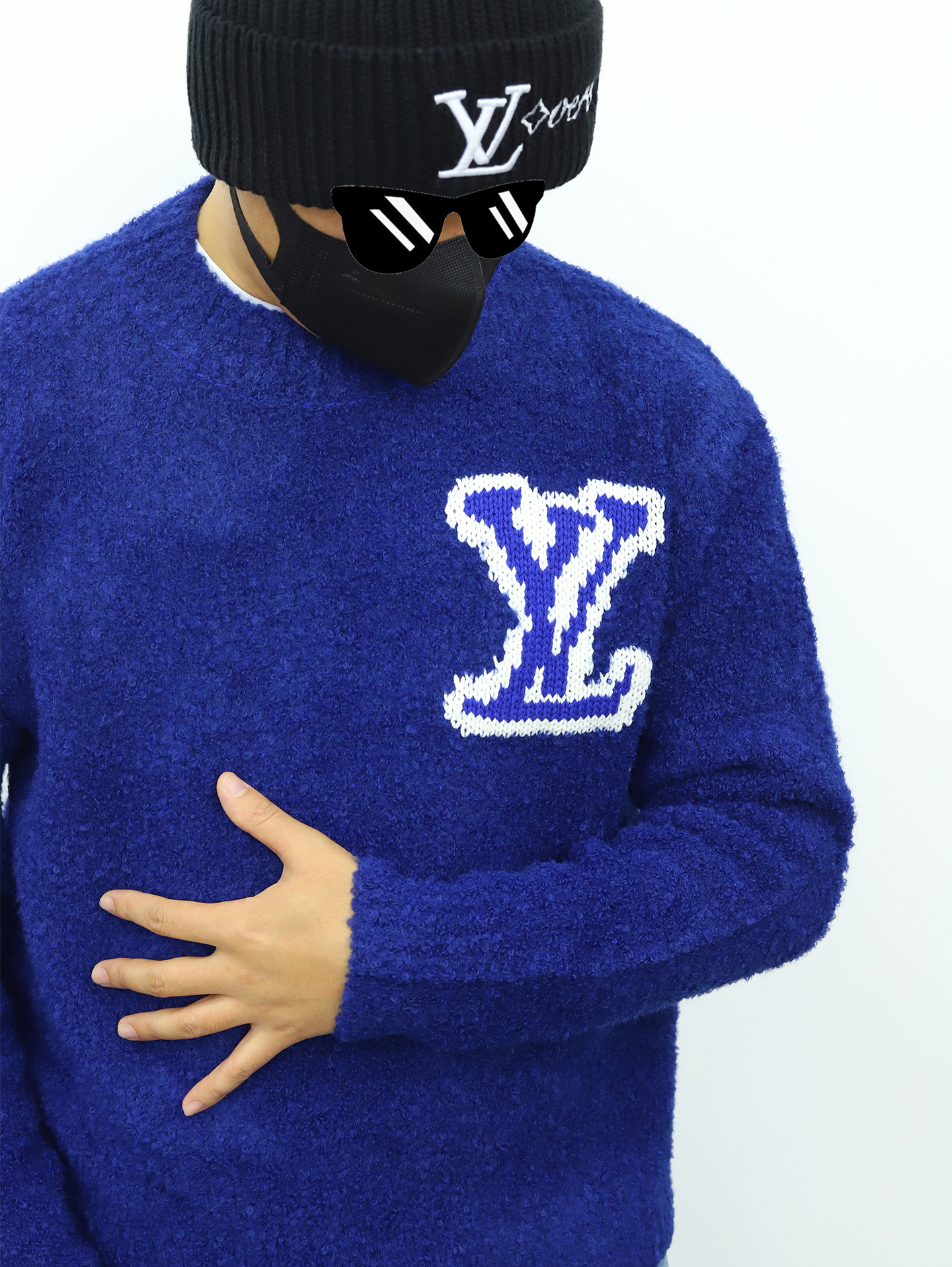 LV圆领毛衣 棕色