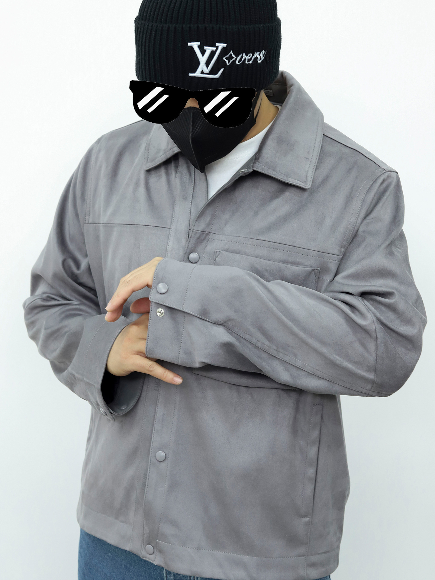 Dior西式扣子夹克 灰色