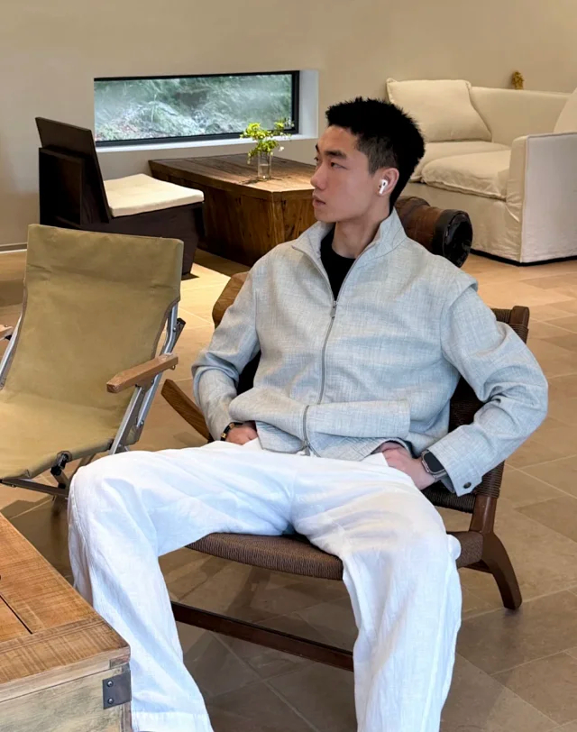 Item ID 9094 Loro 100% Natural Linen New Customized Hardware Solid Color Breathable Linen Four hole Button Casual Pants