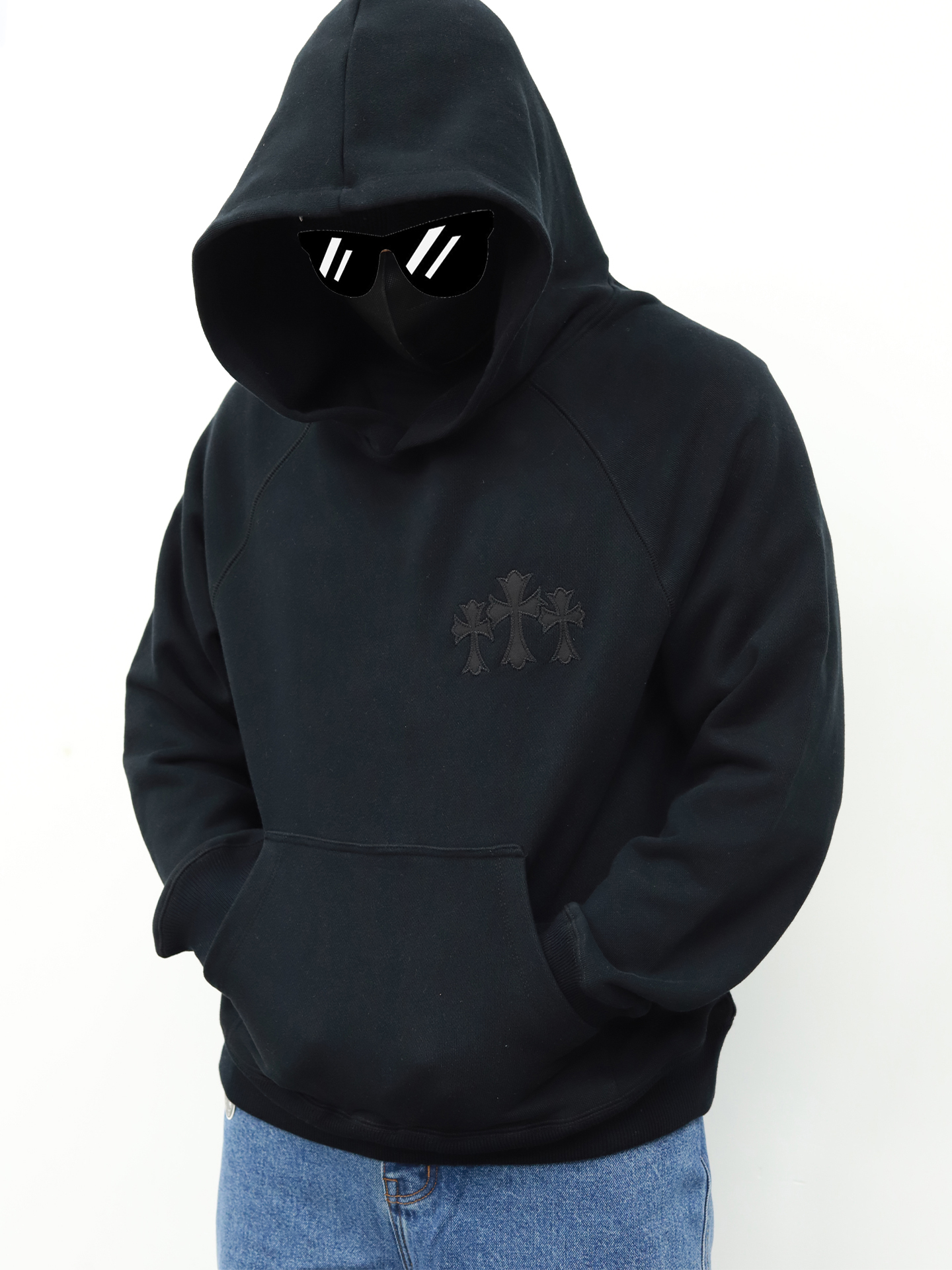 CH克罗心十字连帽卫衣 灰色