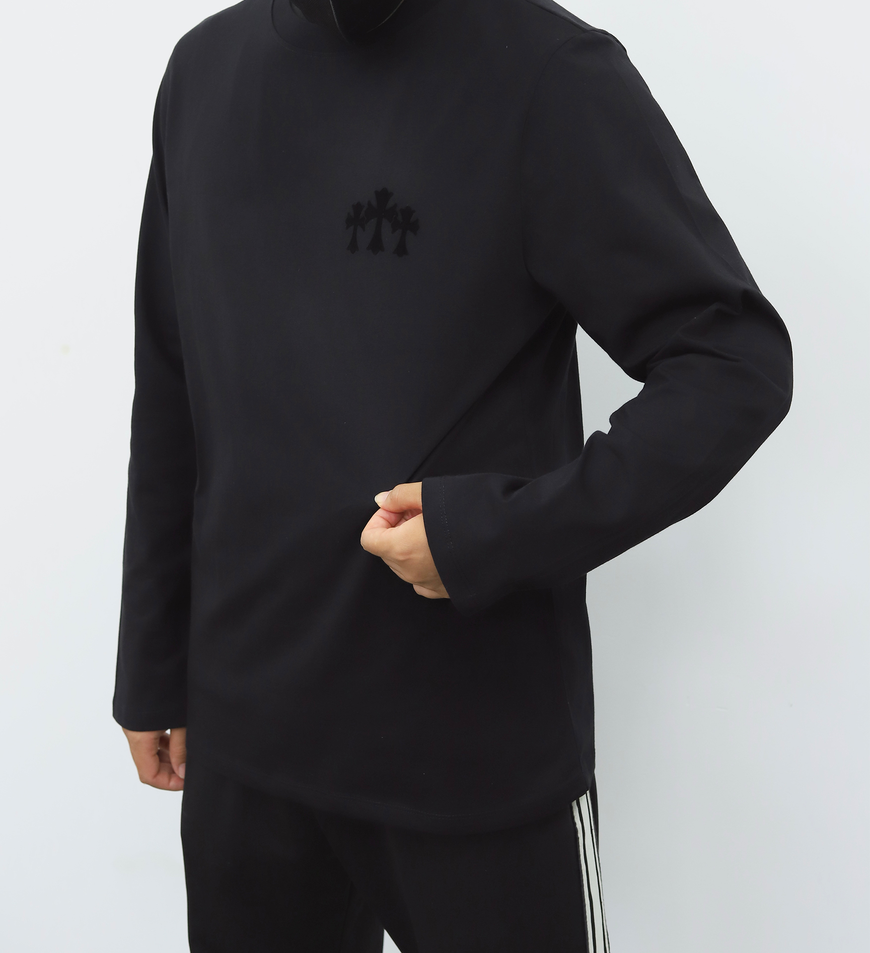 克罗心十字长袖 灰色