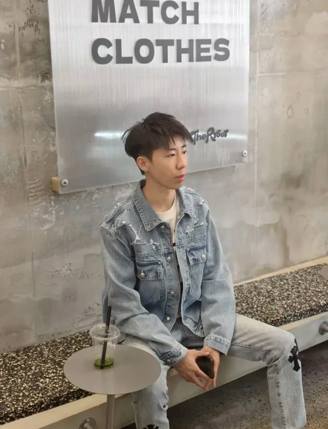Item ID 9113 1V High-end custom FW26 Logo single-breasted lapel pocket long-sleeved denim jacket