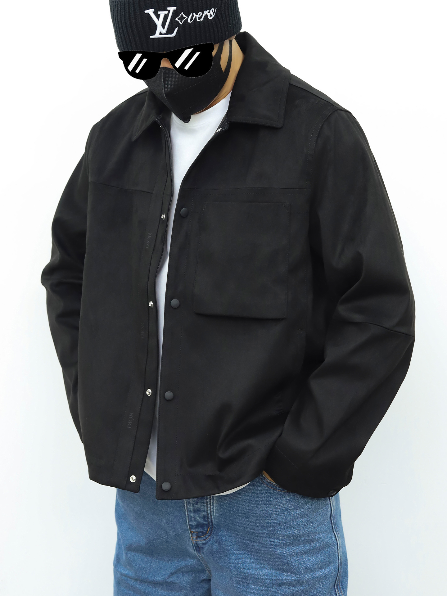 Dior西式扣子夹克 灰色