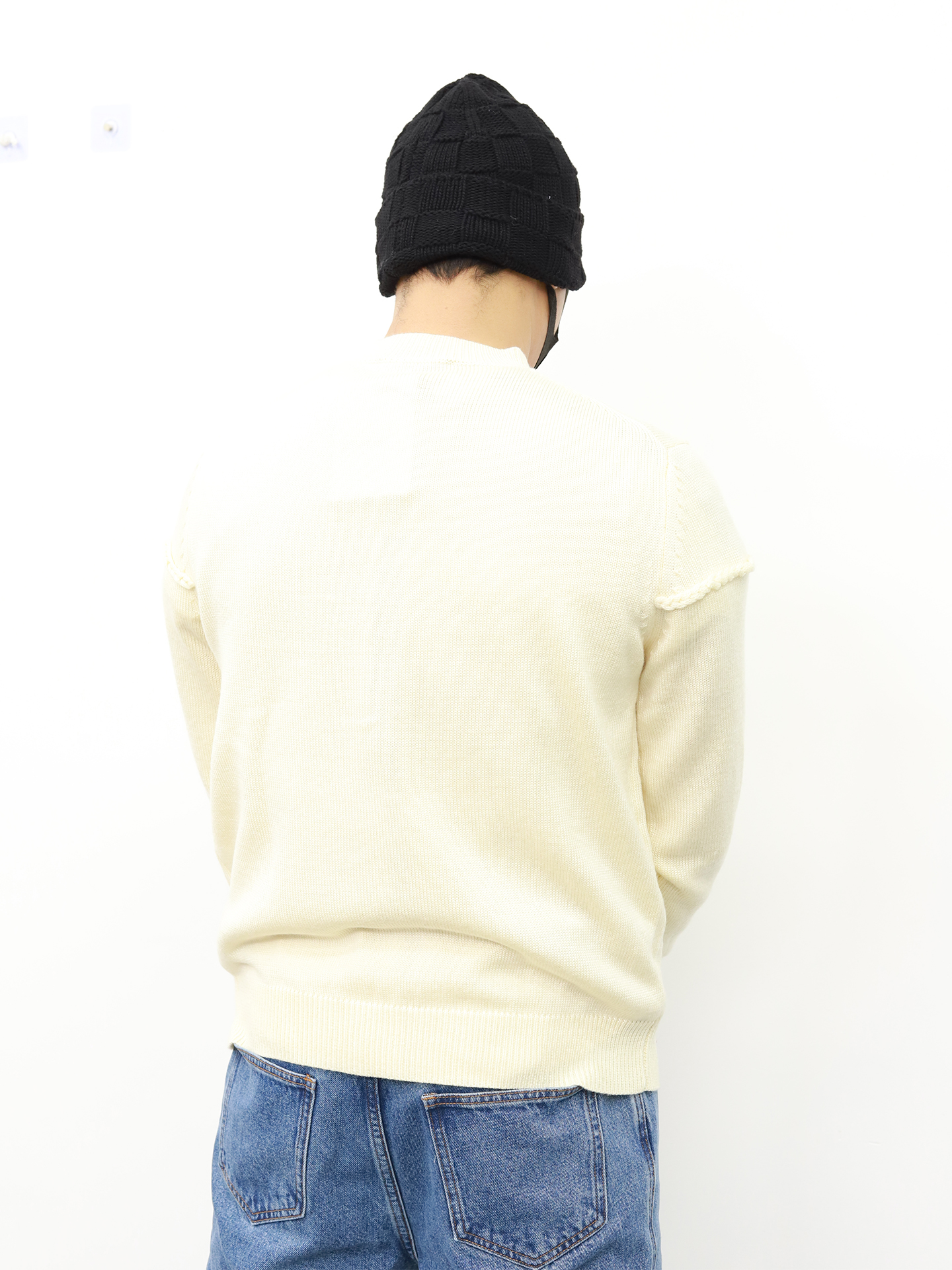 D1or wool rope knit sweater