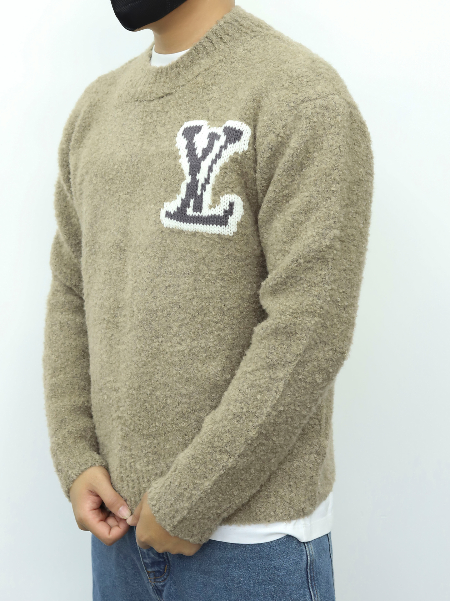 LV圆领毛衣 棕色