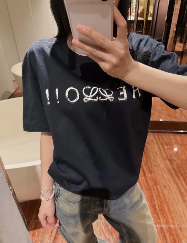Item ID 9024 Loe SS Series Cotton Blended Letter Printed Hooded Short Sleeve T-shirt