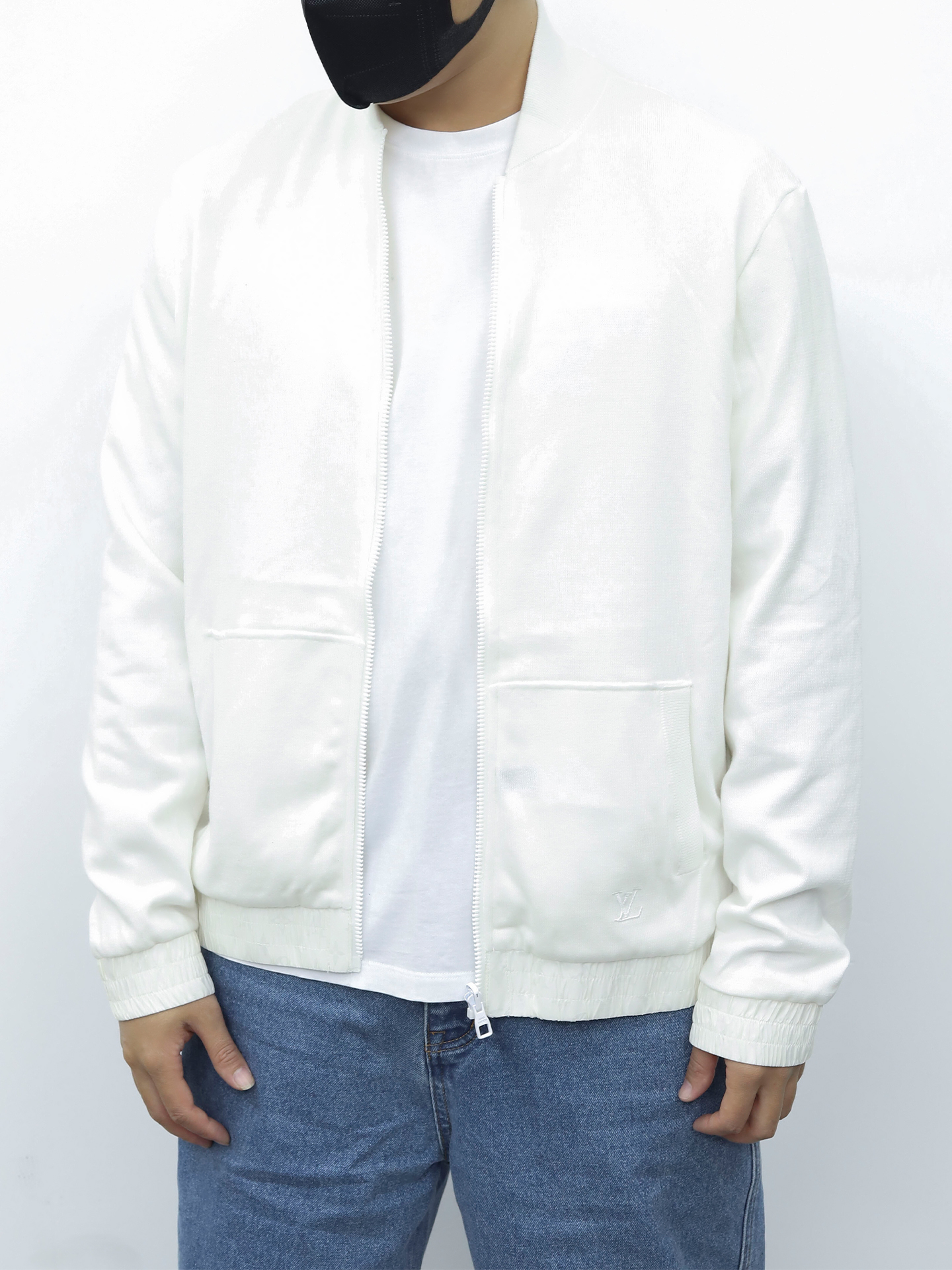 LV两面穿拉链夹克 白色