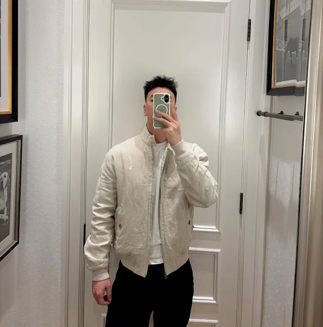 Item ID 9122 Ralph Bedford Linen Long Sleeve Zipper Jacket Standard Edition for Men