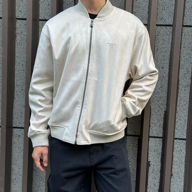 Item ID 9119 1V Imported suede like composite fabric with suede texture, pilot casual version jacket