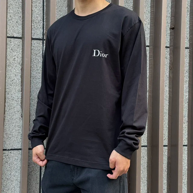 Item ID 9115 CD single-layer 60 count double strand plain weave thin cotton ribbed round neck long sleeved T-shirt