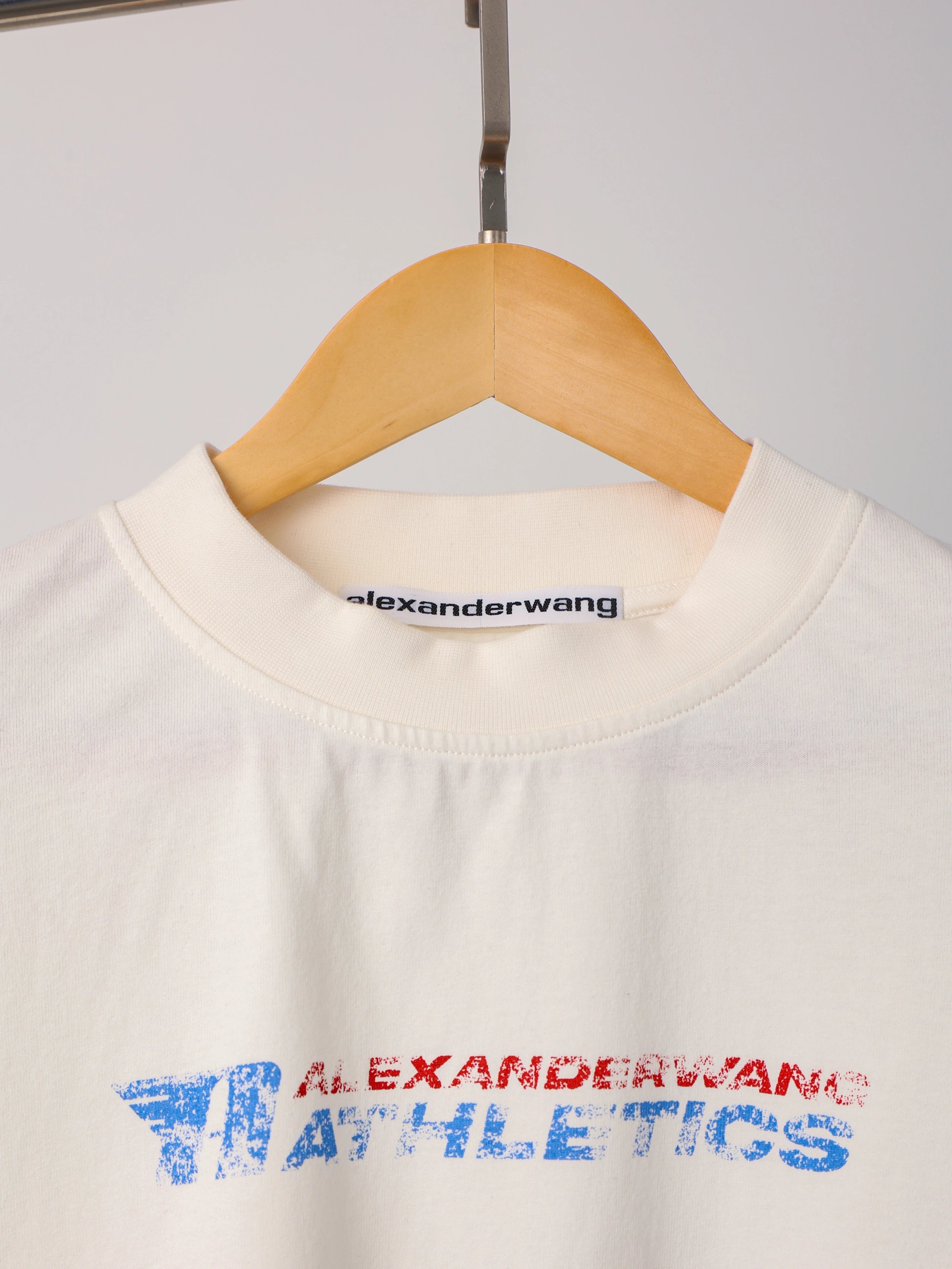 Item ID 8274 Alex@nder-Wang- king alexander -2025ss- Blurred letter print short sle