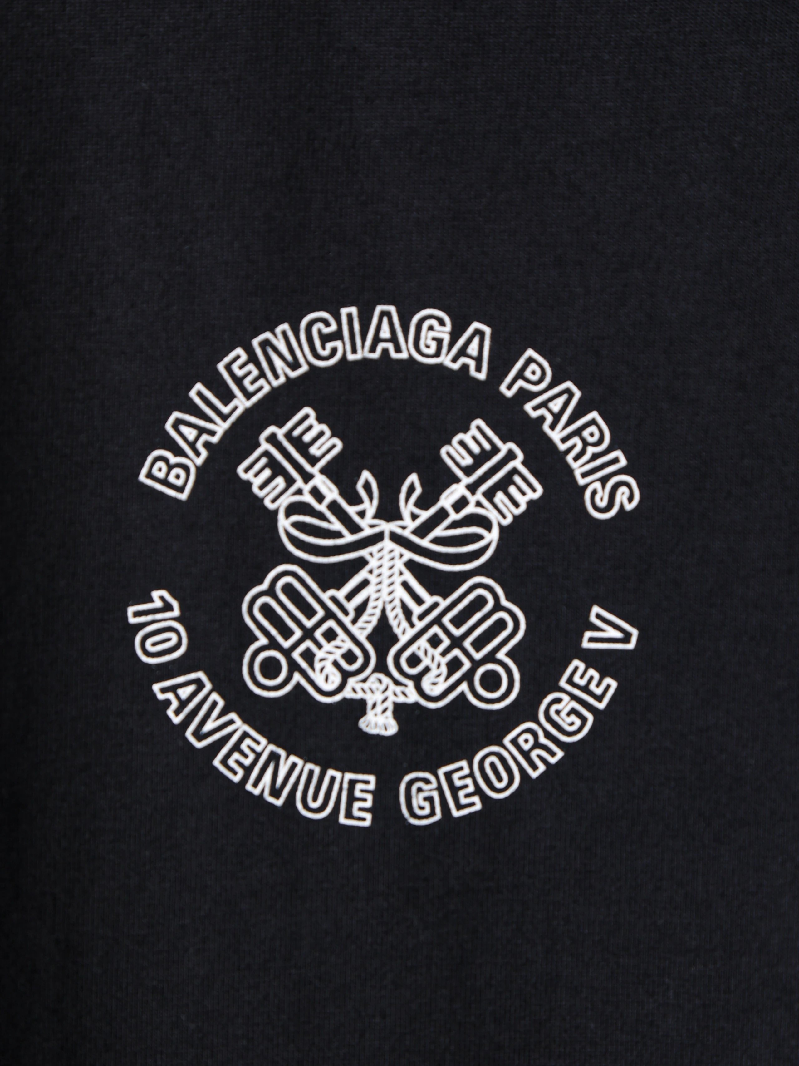 Item ID 8289 Balenci@ga- Paris-2025s - Double Keychain Compass Printed Short Sleeve