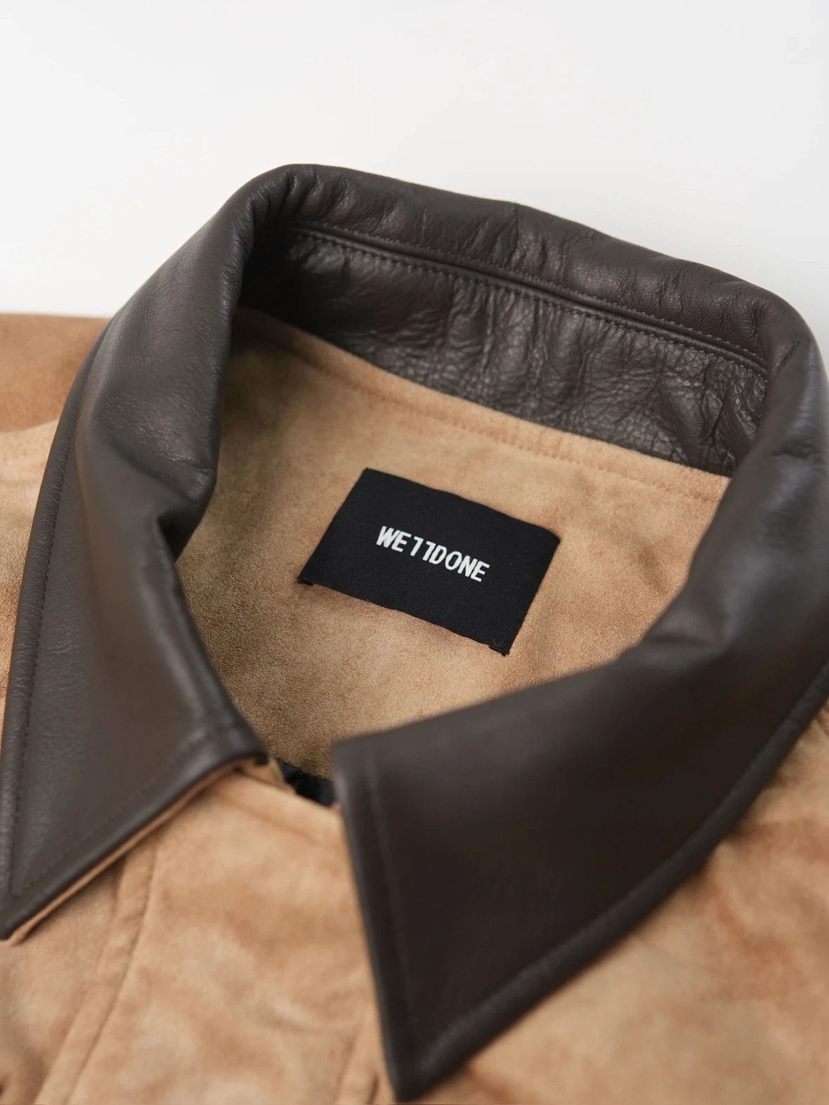 Item ID 8065 WE11DONE Imitation suede main fabric “ Leather collar ” Printed patter