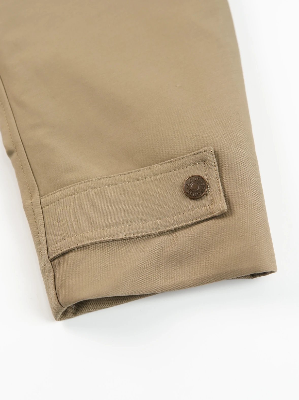 Item ID 8008 Acne-“ Leather collar ”SS25 Solid color pocket zipper snap button jack