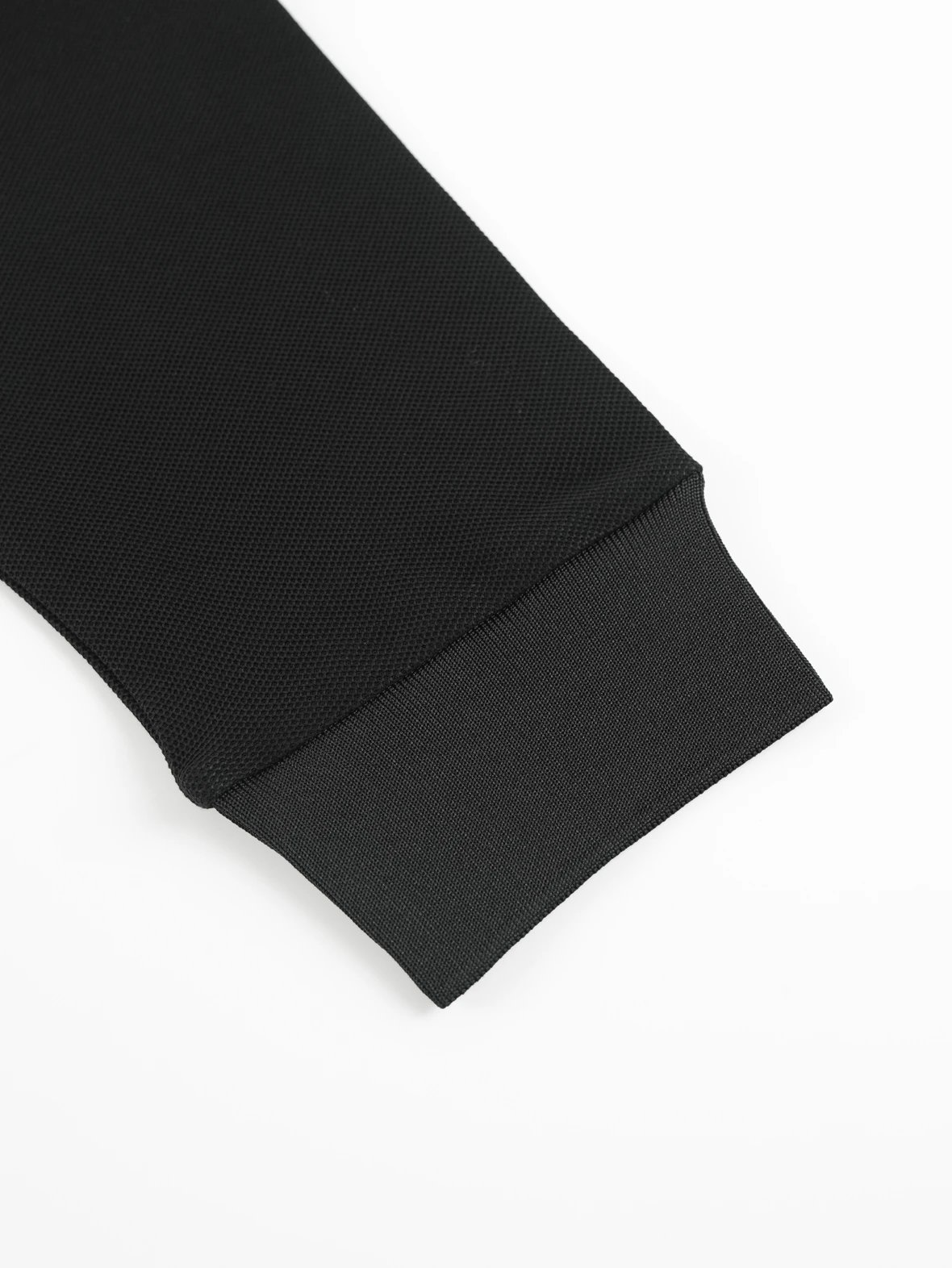 Item ID 8174 BBR-SS24- Solid color ribbed knitted long sleeved polo shirt