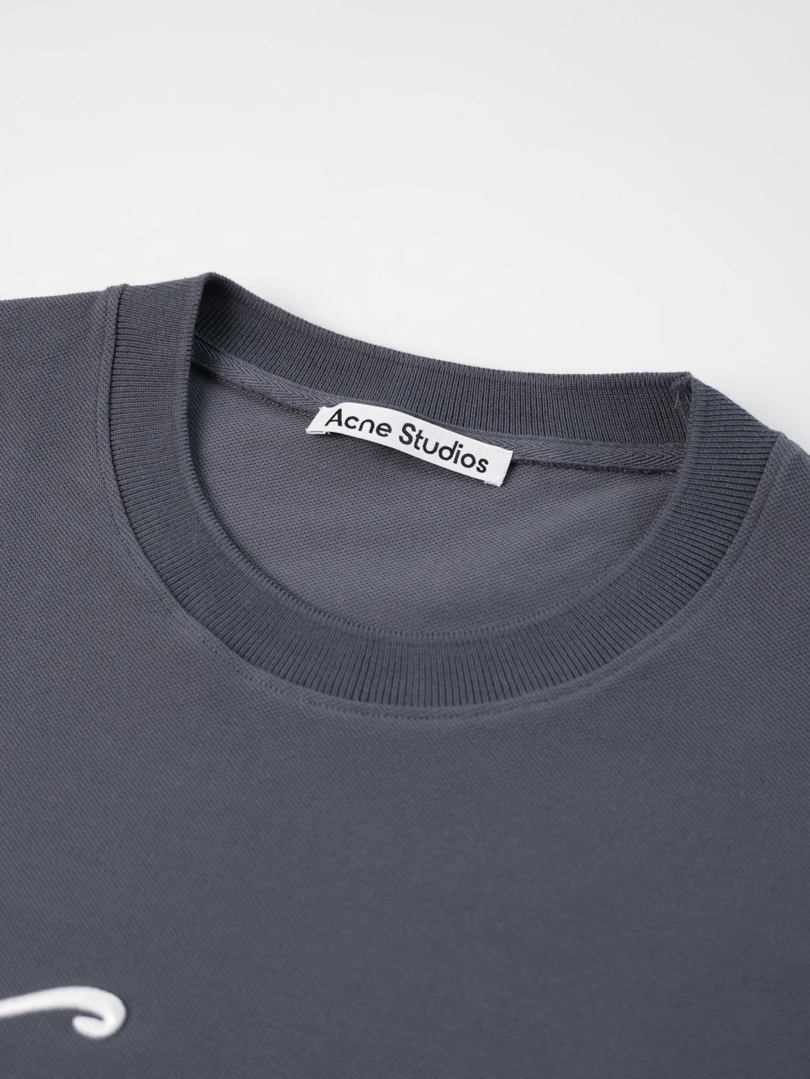 Item ID 8172 Acne _16 count combed cotton single bead ground_ embroidered logo lett