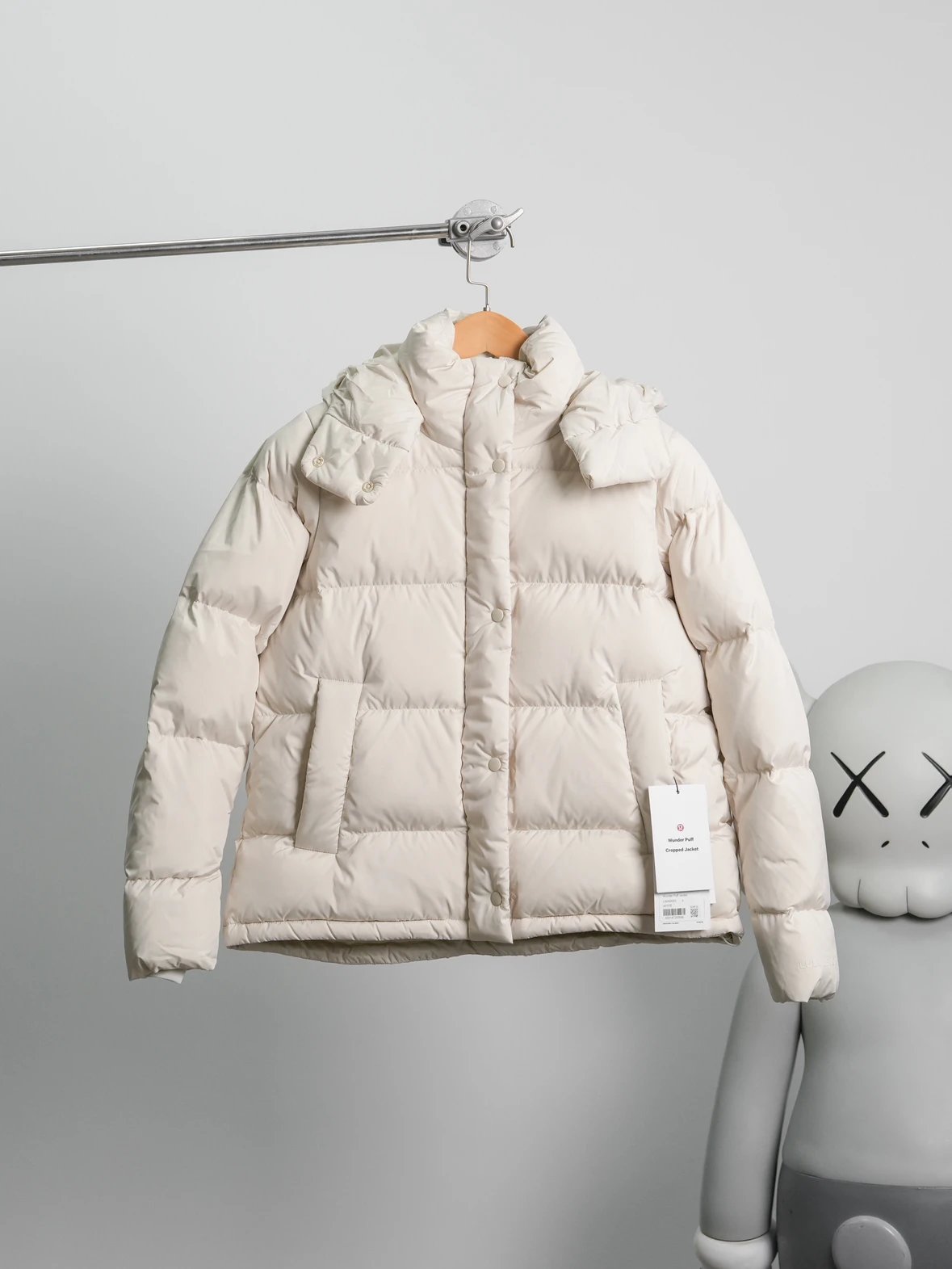 Item ID 8120 Lulu UnderwPuff Series -600 Puff Down Coat - Tri Color - Rice White -