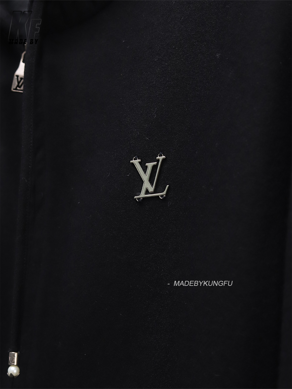 1V Technical wool bend  Zip Hoodie