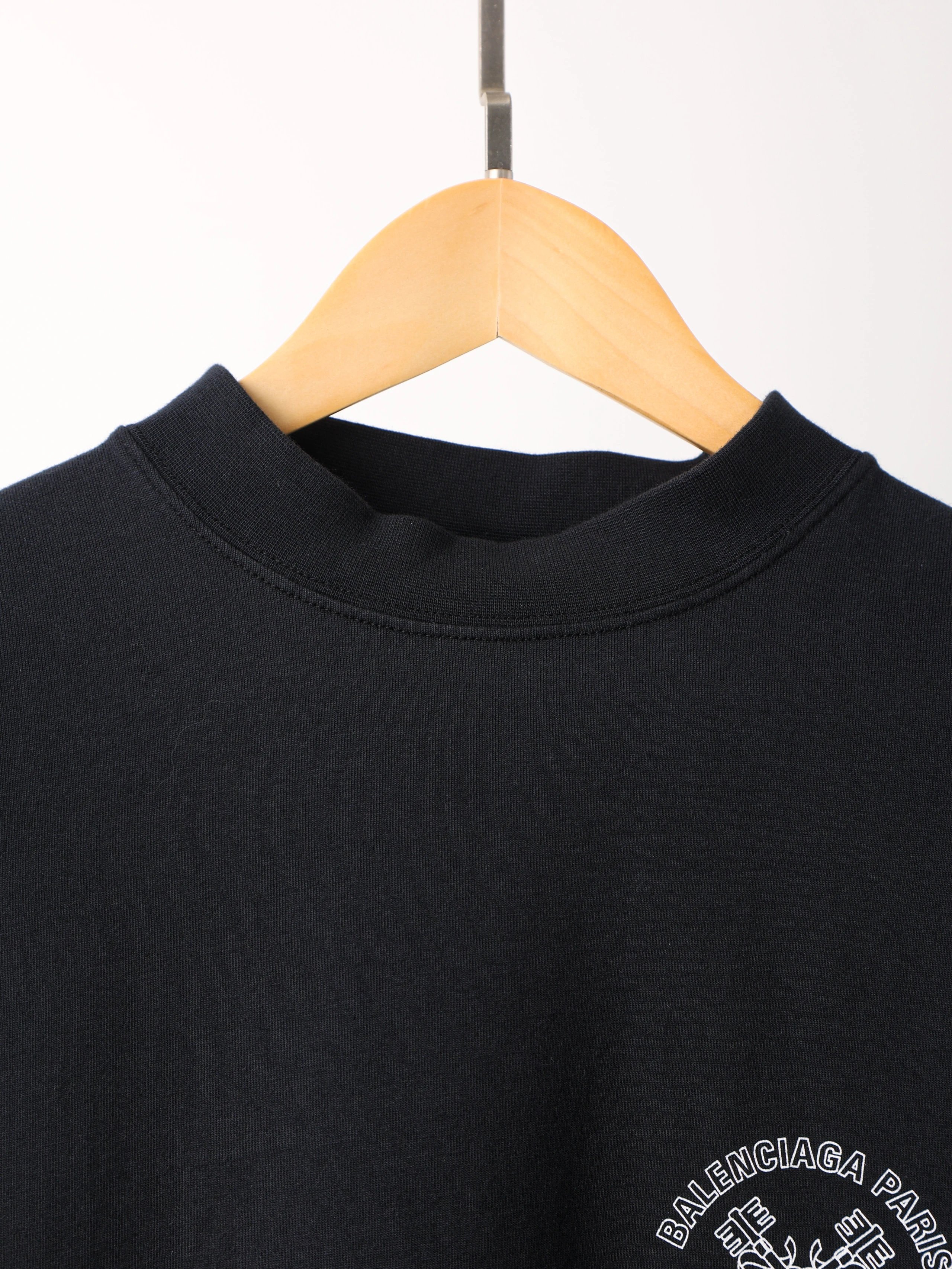 Item ID 8289 Balenci@ga- Paris-2025s - Double Keychain Compass Printed Short Sleeve