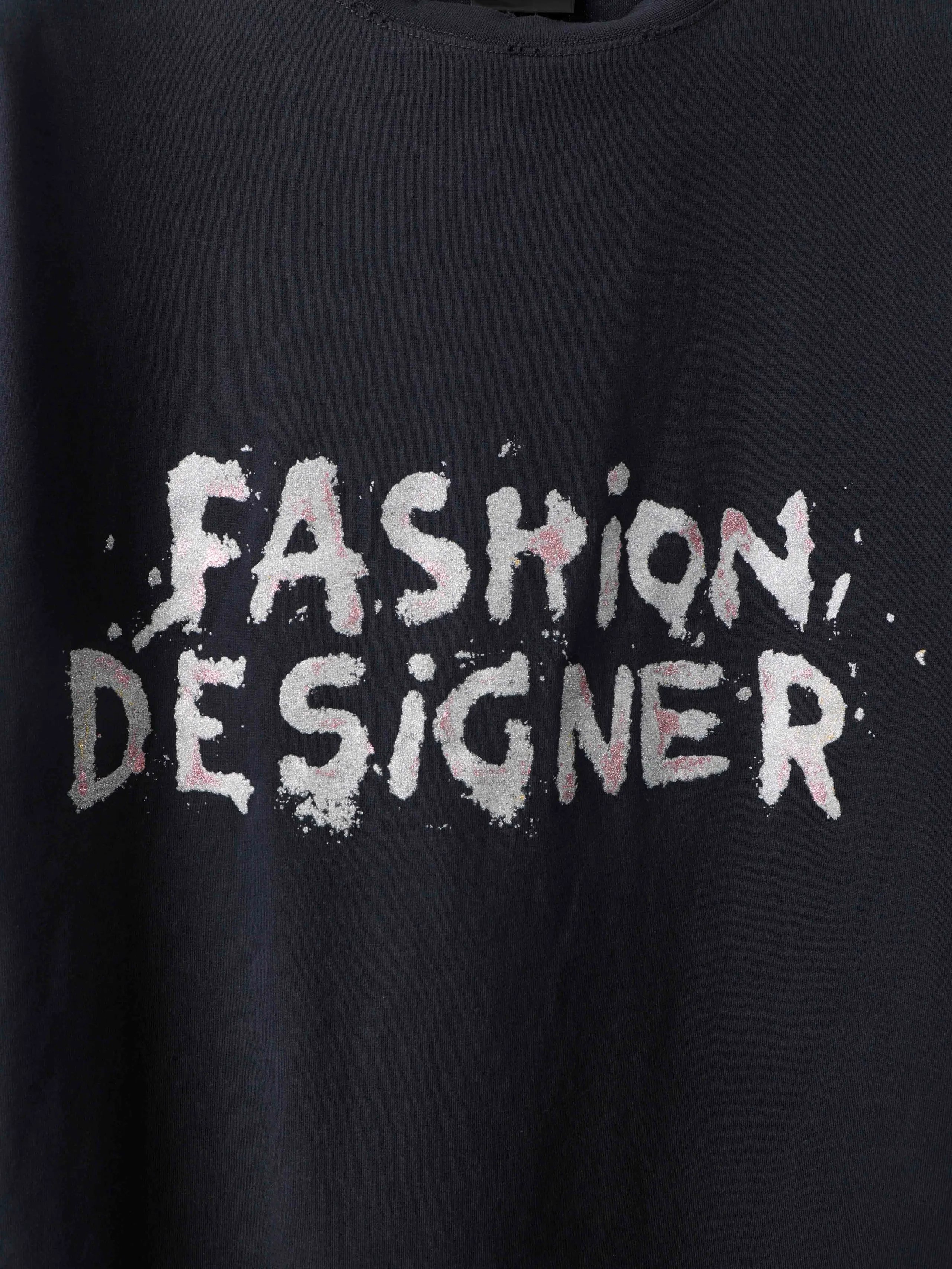 Item ID 8279 Balenc1aga - Paris-2025s - Sparkling Ink Graffiti Letter Printed Short