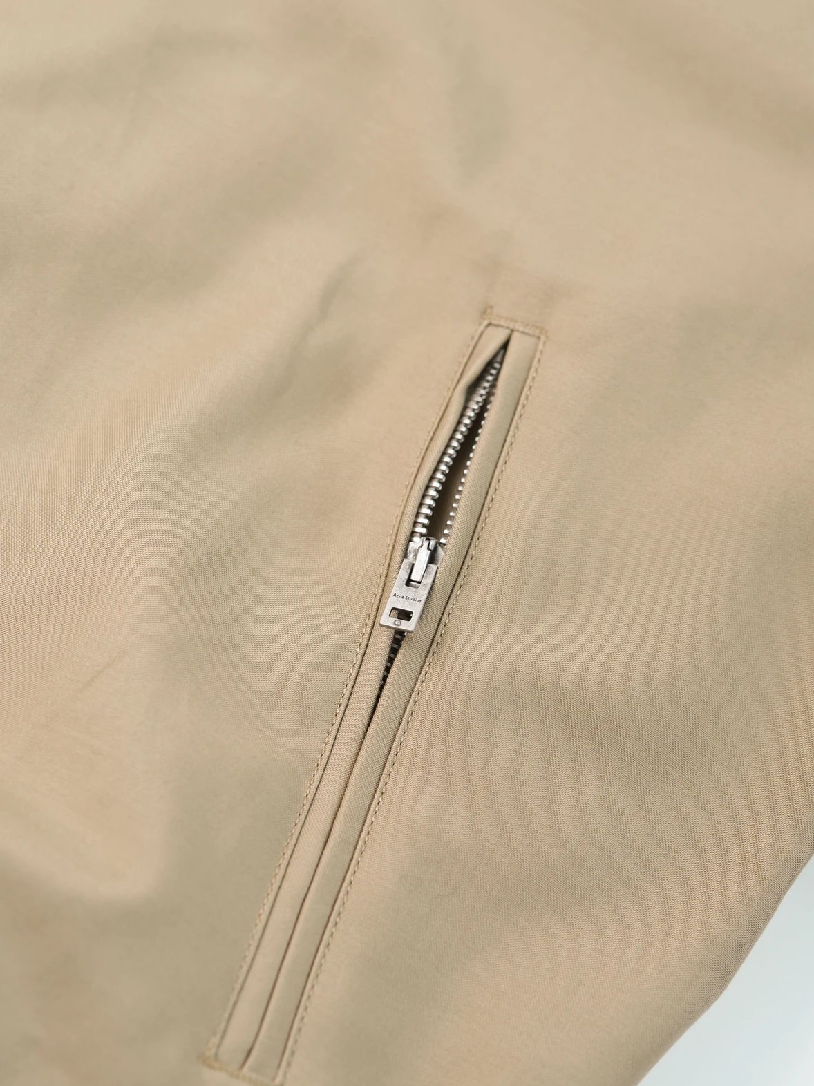 Item ID 8008 Acne-“ Leather collar ”SS25 Solid color pocket zipper snap button jack