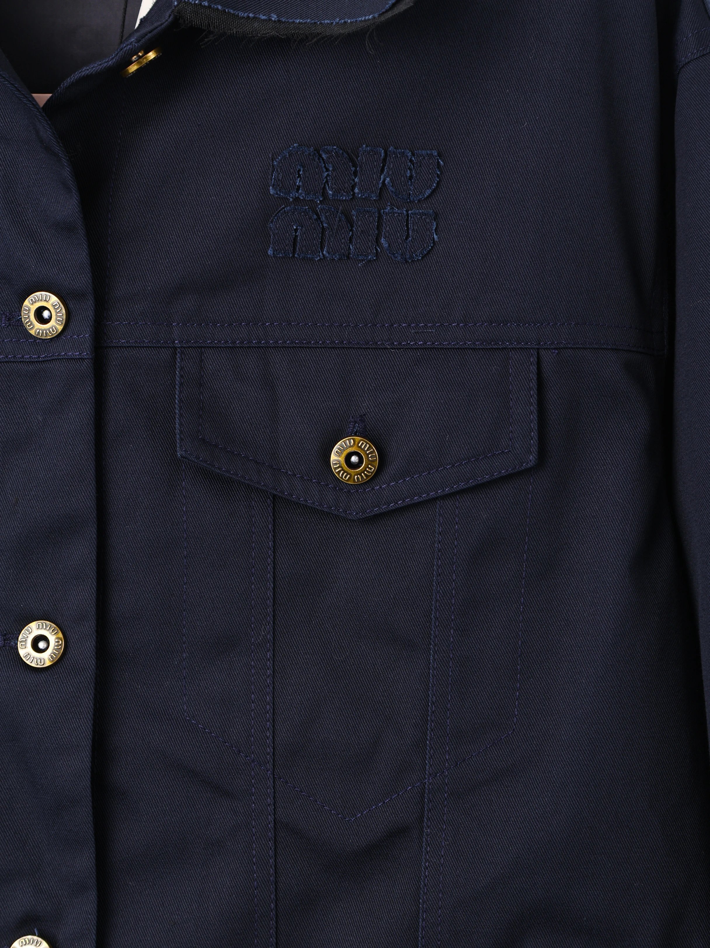Item ID 8046 MiuM1u-Miu-2024-ss-workwear pocket design - retro style lapel breasted