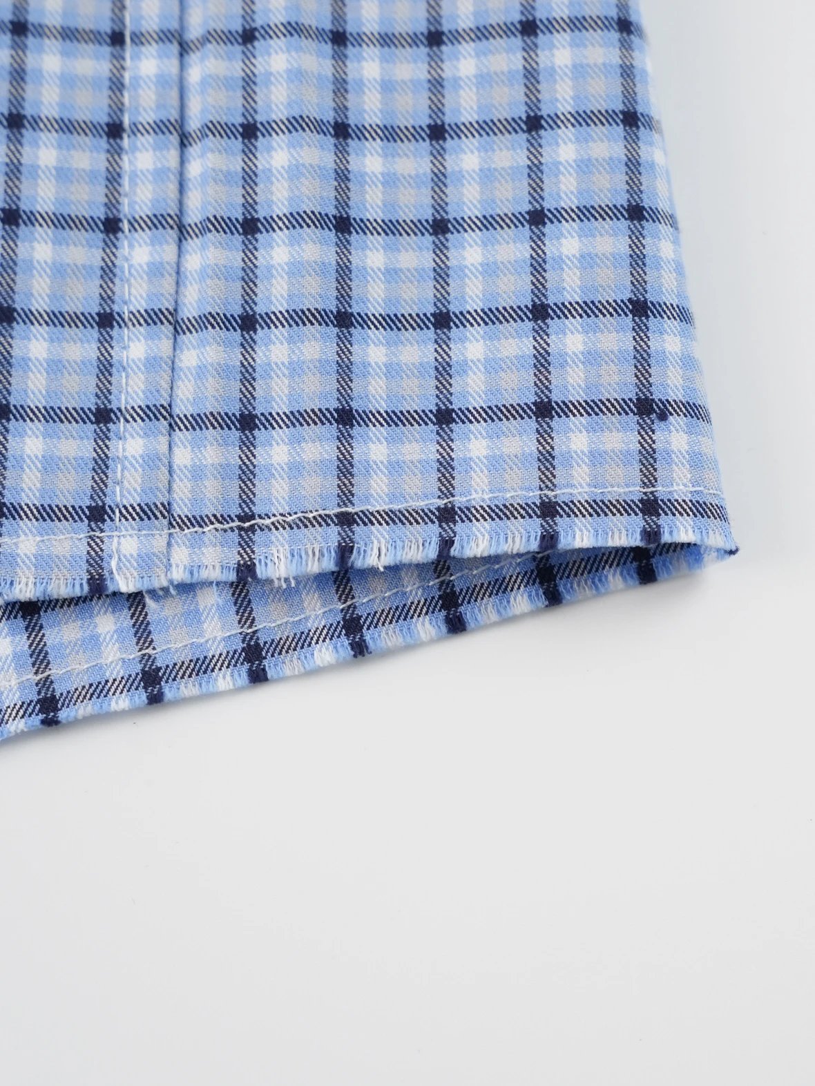 Item ID 8221 Miu Miu -SS25- Plaid Logo embroidered shirt -“40 Tencel blend ” long s