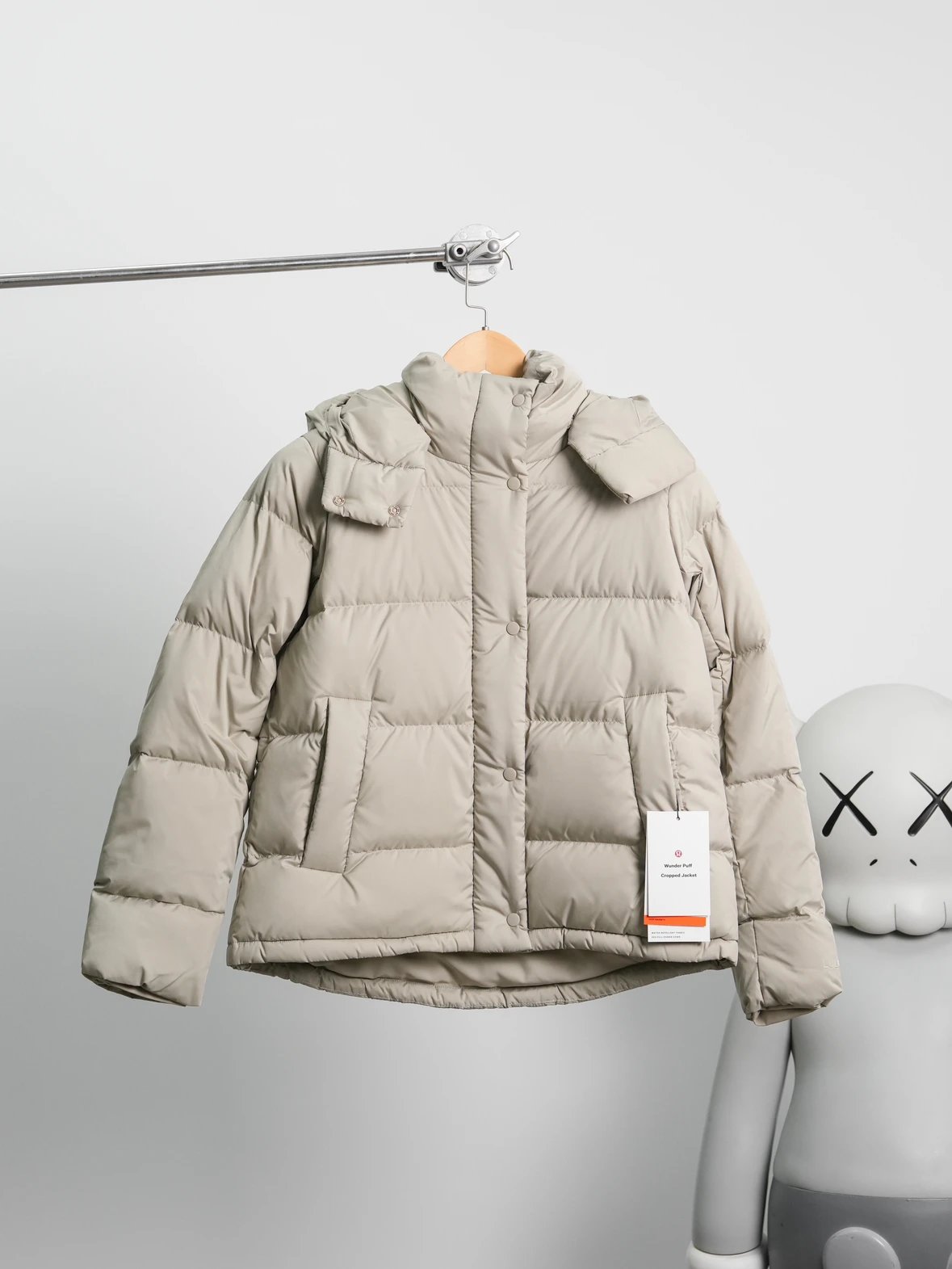 Item ID 8120 Lulu UnderwPuff Series -600 Puff Down Coat - Tri Color - Rice White -