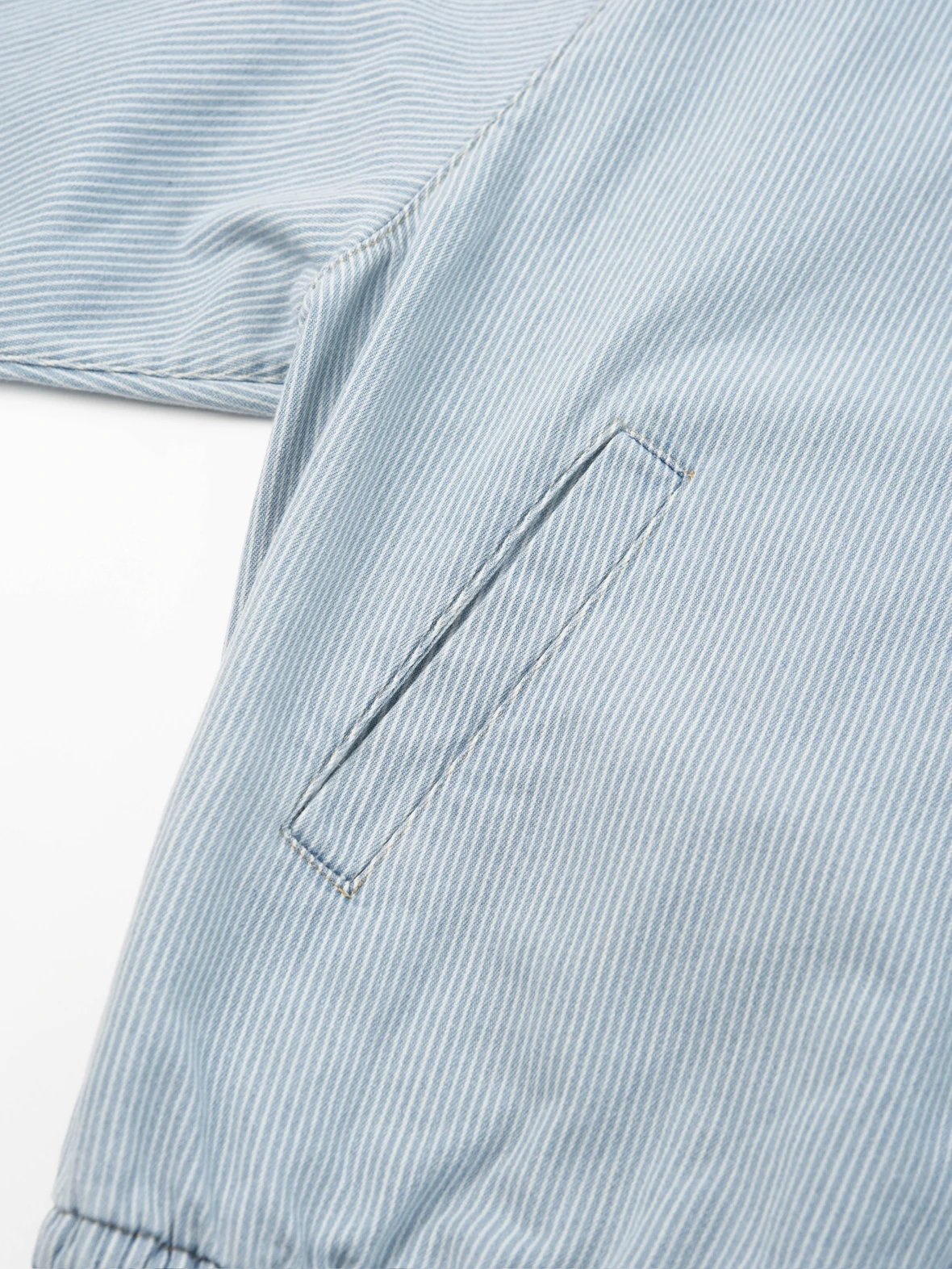 Item ID 8037 M1UM1U Miu Miu embroidered loose striped denim “ Heavy industrial wash