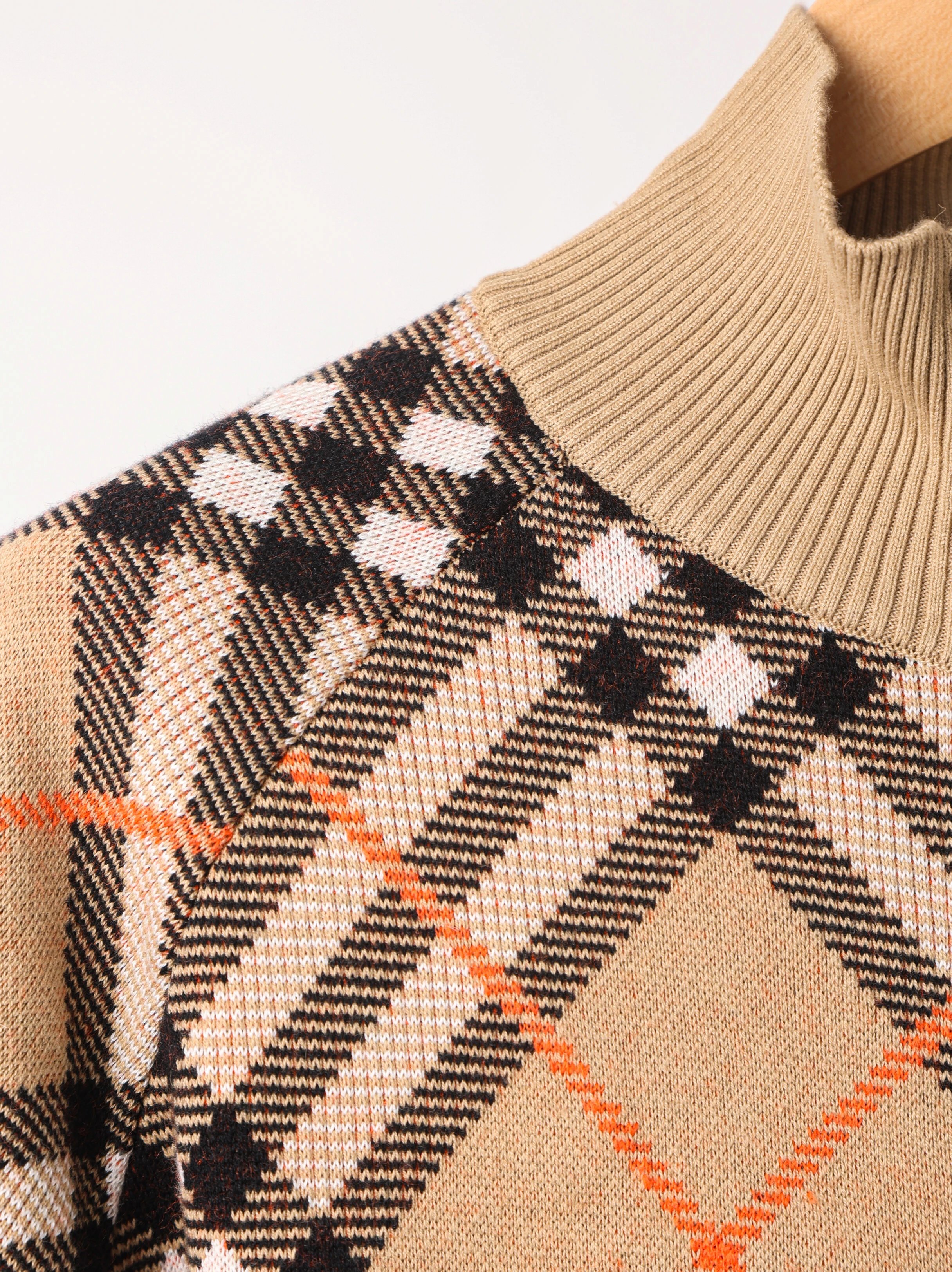 Item ID 8022 Burberr-BBR-2024ss- Classic cross diagonal pattern series - wool coat