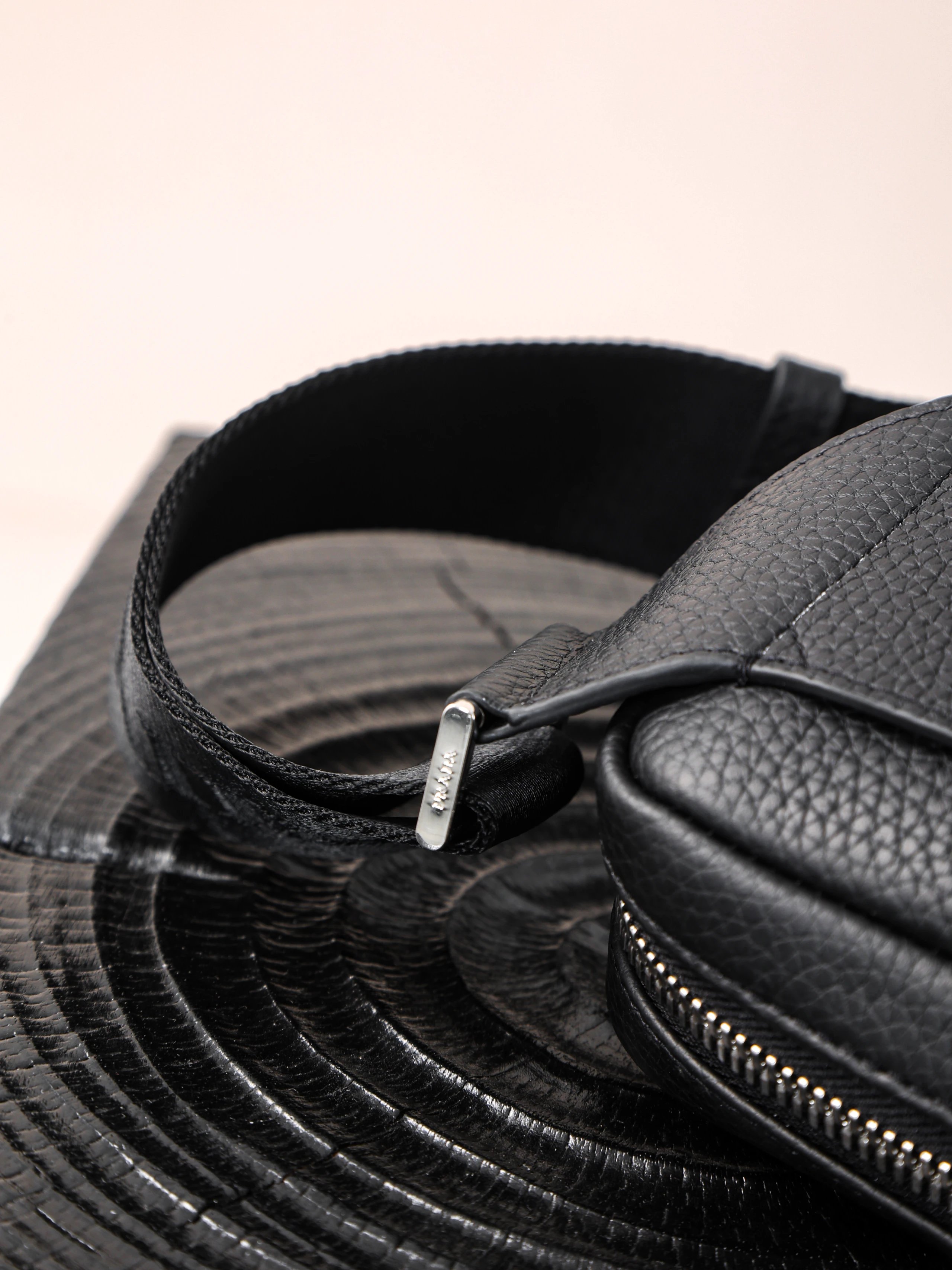 Item ID 8504 Pr@da- Prada - Fully Inlaid Leather - Vitello Dino - Metal Triangle Se