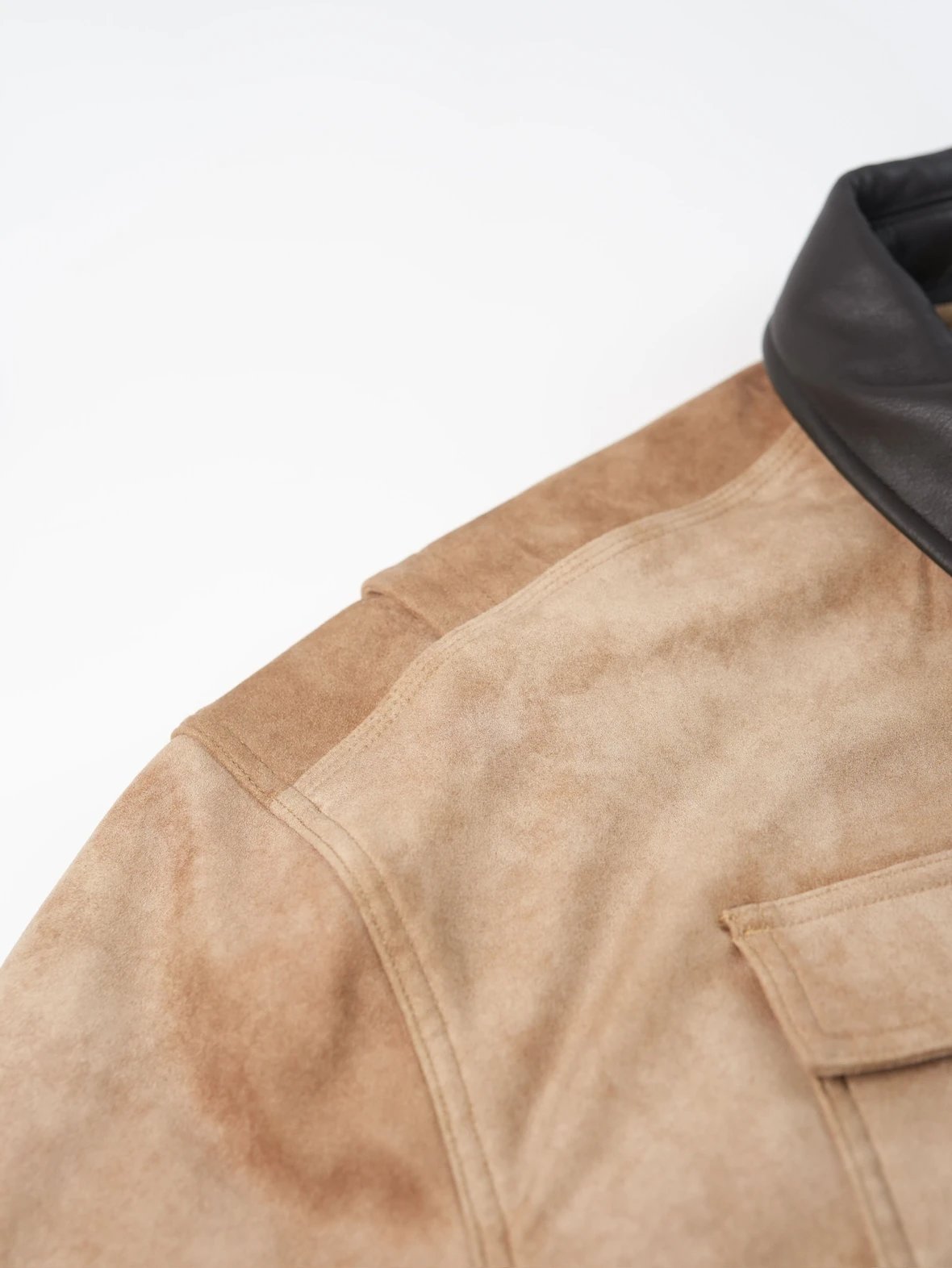 Item ID 8065 WE11DONE Imitation suede main fabric “ Leather collar ” Printed patter