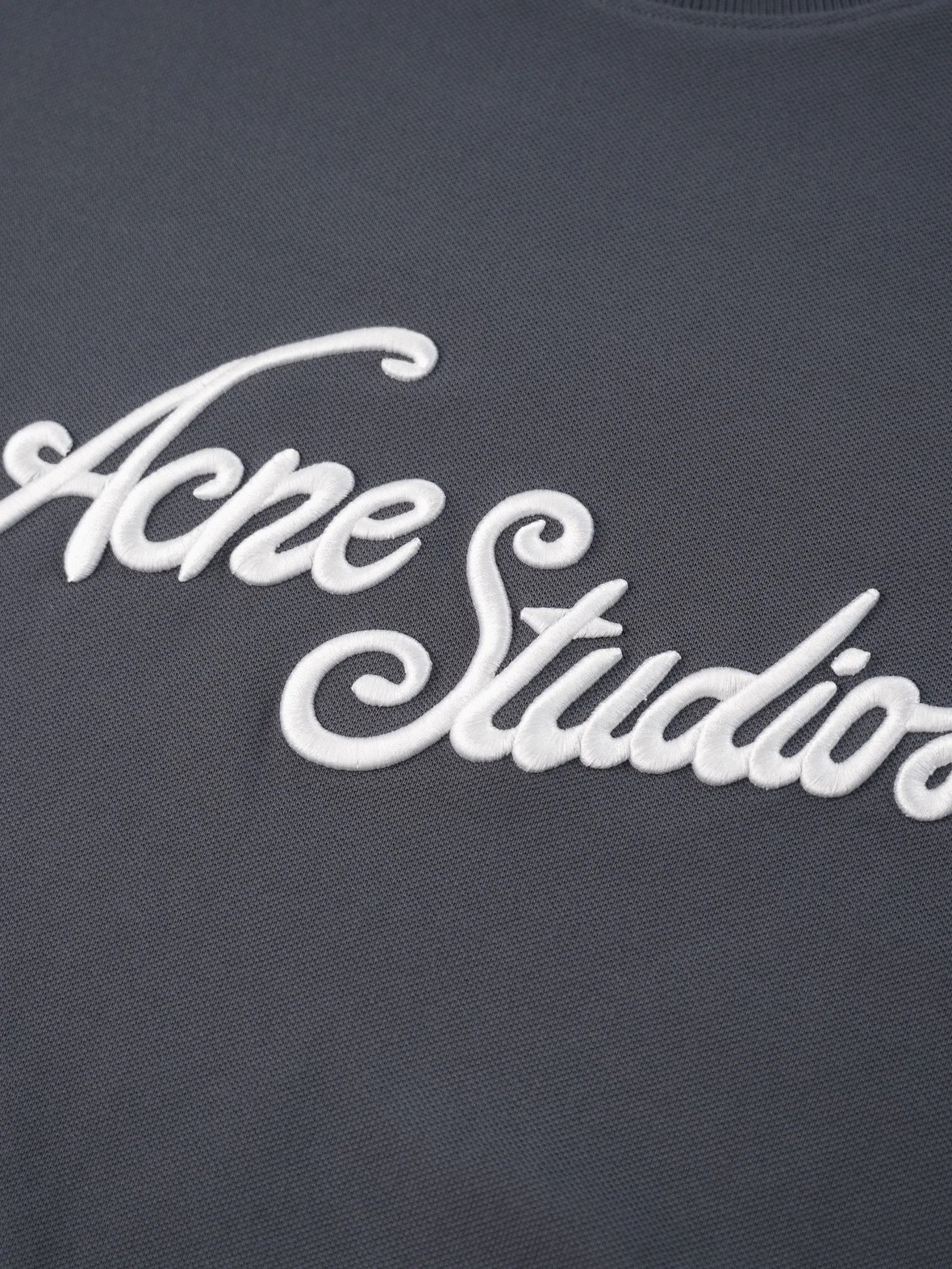 Item ID 8172 Acne _16 count combed cotton single bead ground_ embroidered logo lett