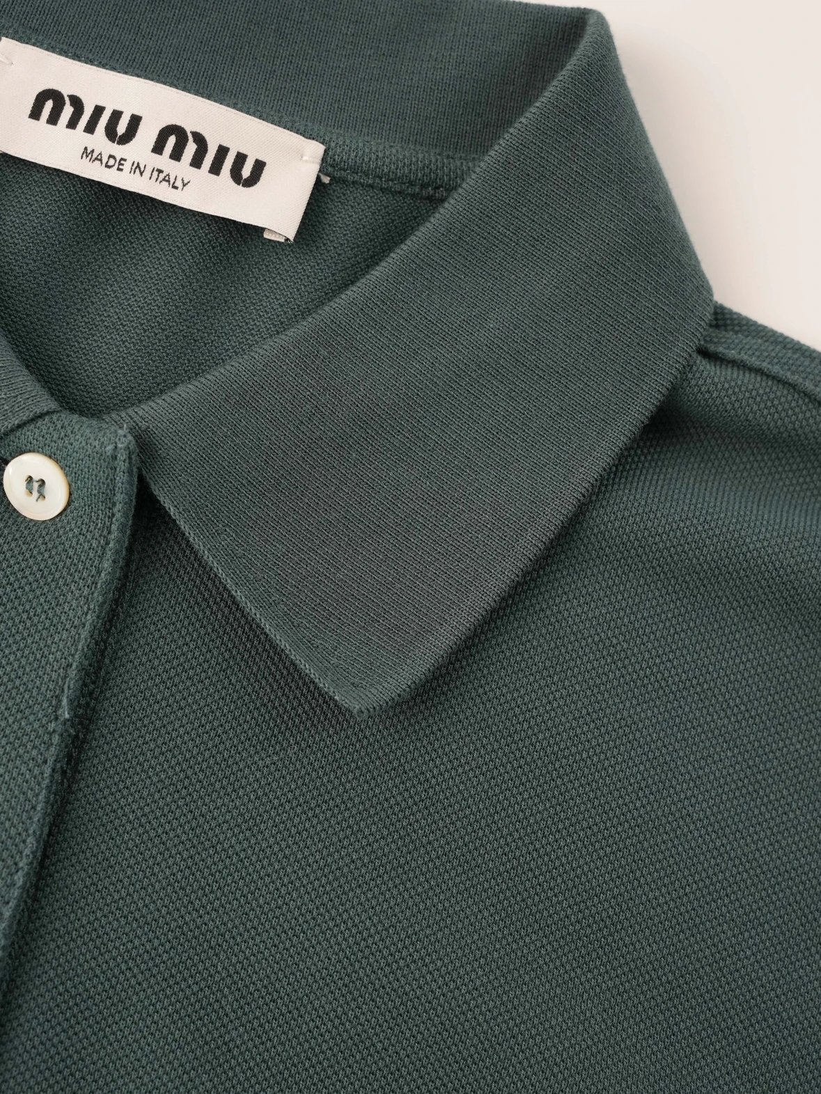 Item ID 8185 M1UM1U Miu Miu Summer Series -50 Long-staple cotton pique POLO- green
