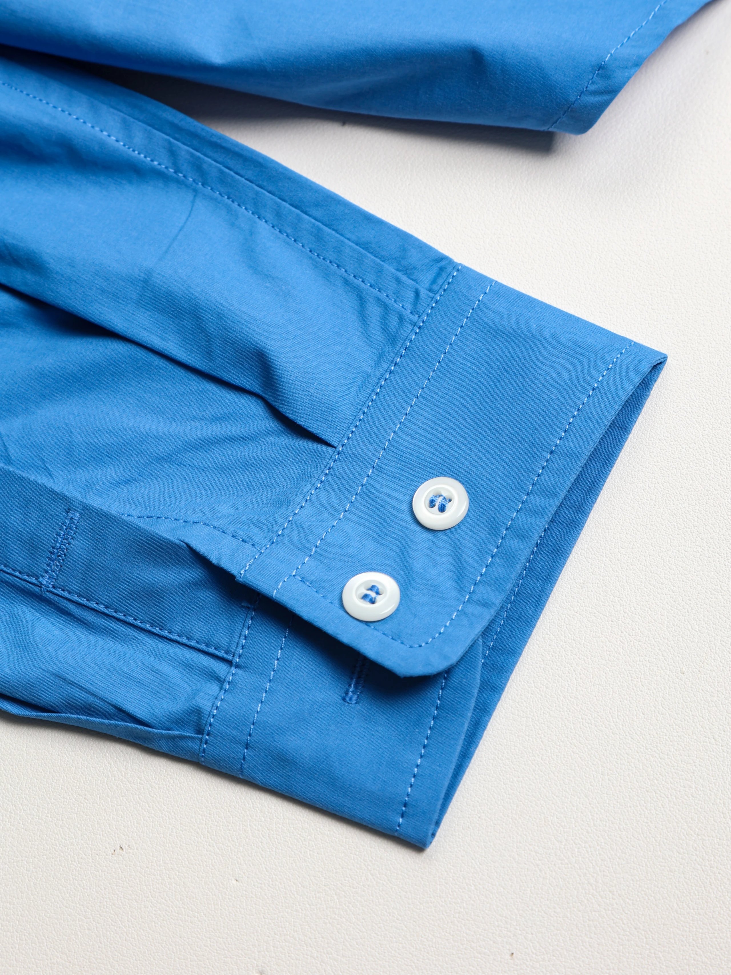 Item ID 8220 M1uM1u-Mumu-2022ss-Klein Blue Shirt - Tencel Cotton Fabric - Poplin Sh