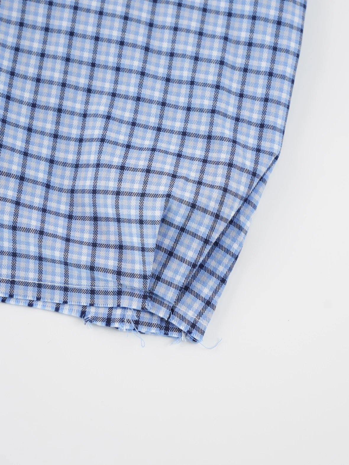 Item ID 8221 Miu Miu -SS25- Plaid Logo embroidered shirt -“40 Tencel blend ” long s