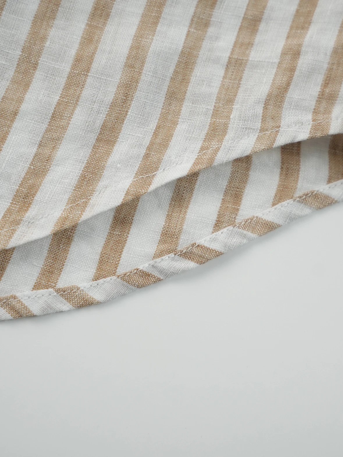 Item ID 8223 raff 100% flax -FW25-“ stripe spacing 0 error ” Lapel striped linen lo